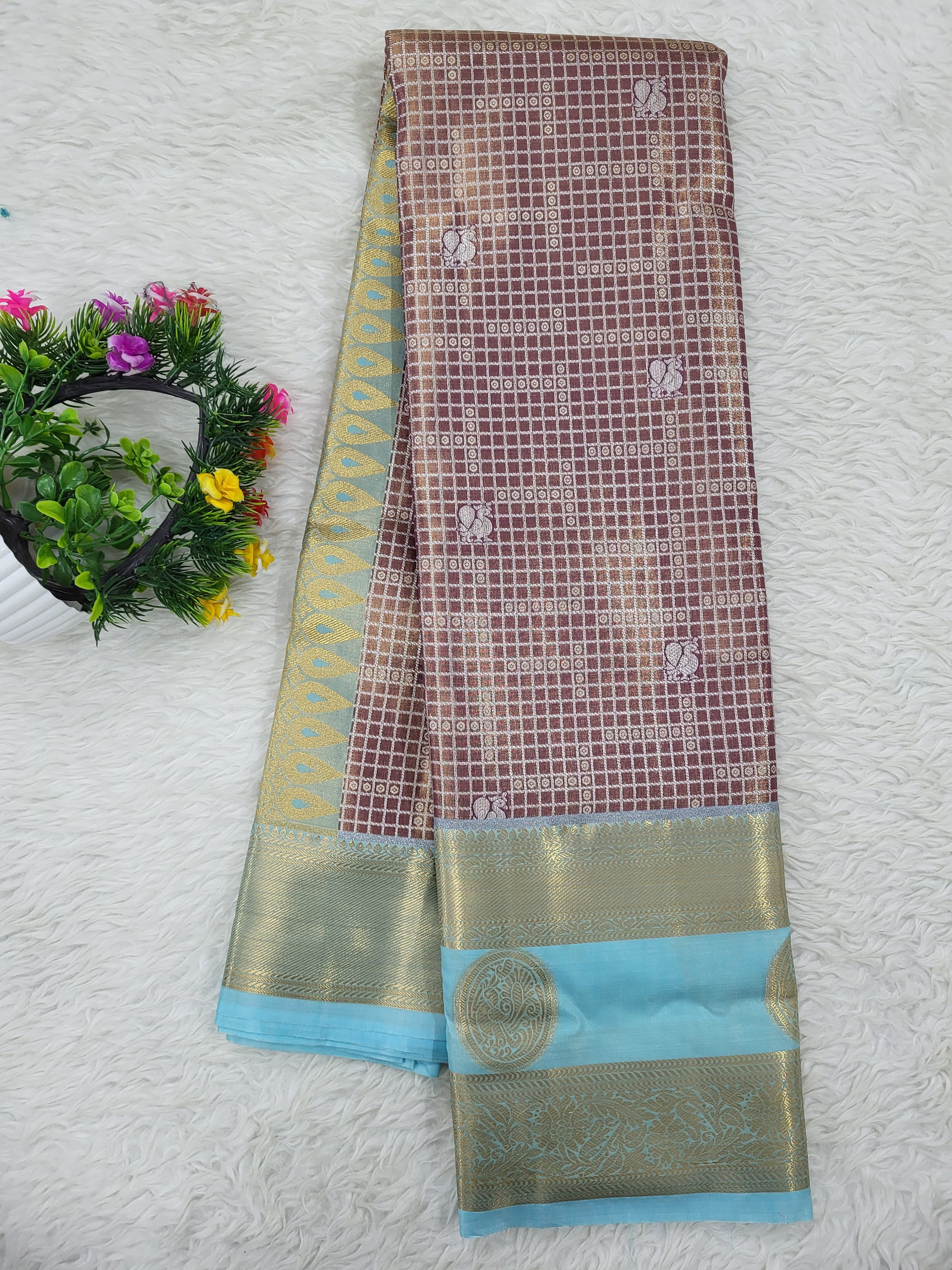Semi Kanchipattu Tissue Saree