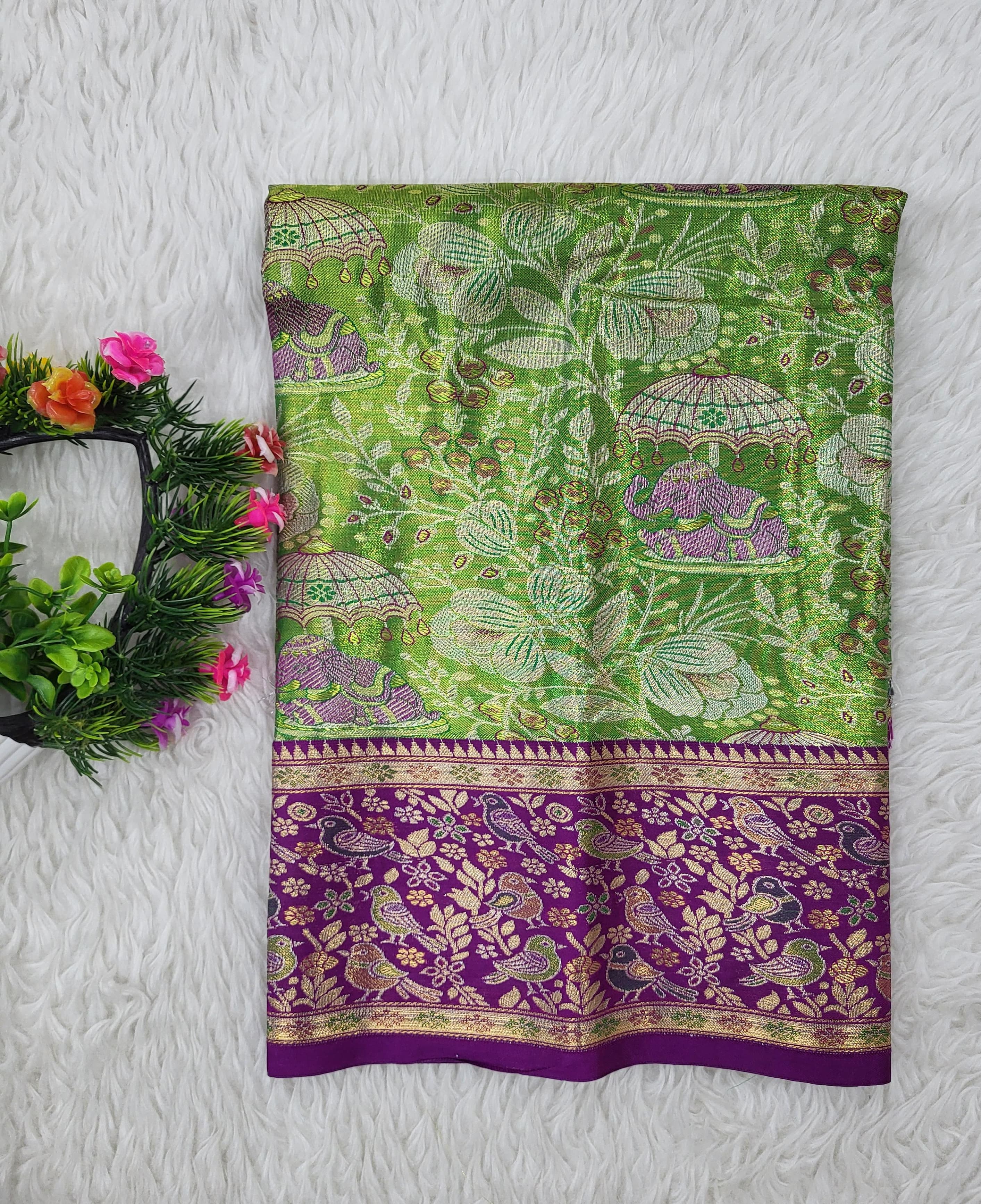 (0–1 Year) Lehenga – Unstitched (Blouse + Material)
