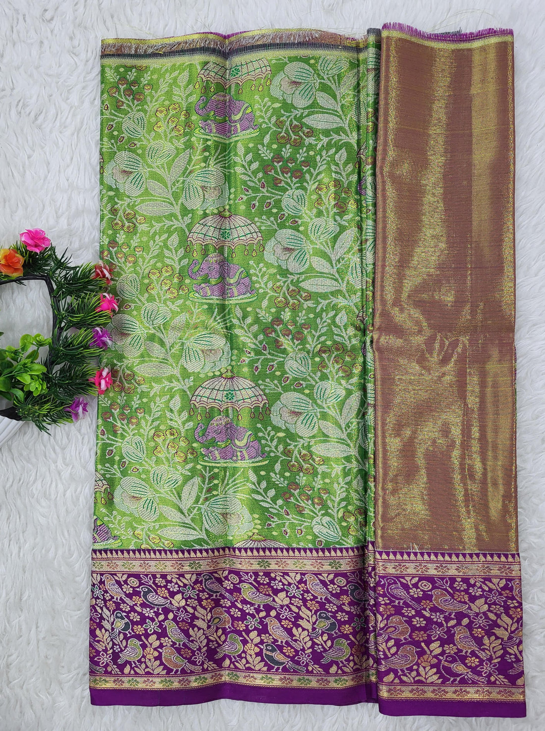 (0–1 Year) Lehenga – Unstitched (Blouse + Material)