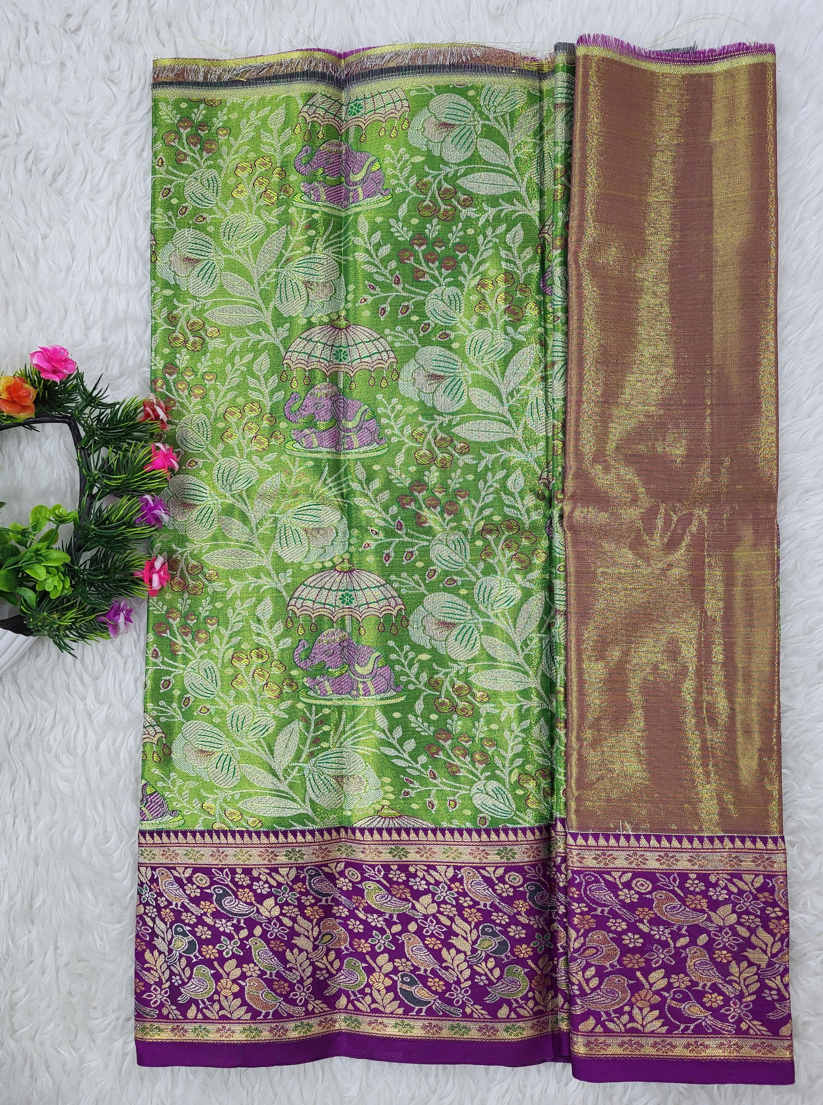 (0–1 Year) Lehenga – Unstitched (Blouse + Material)