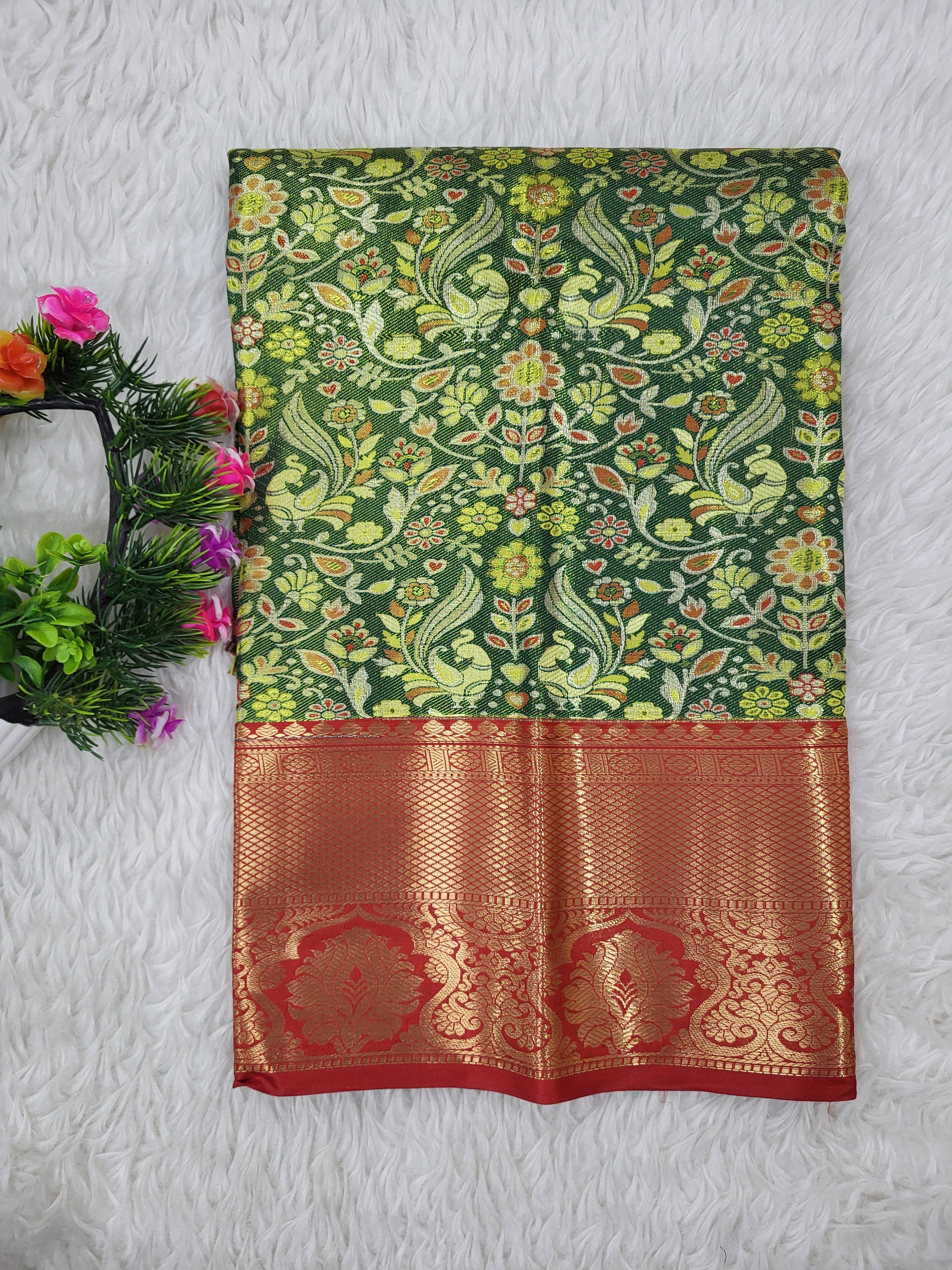 (0–1 Year) Lehenga – Unstitched (Blouse + Material)