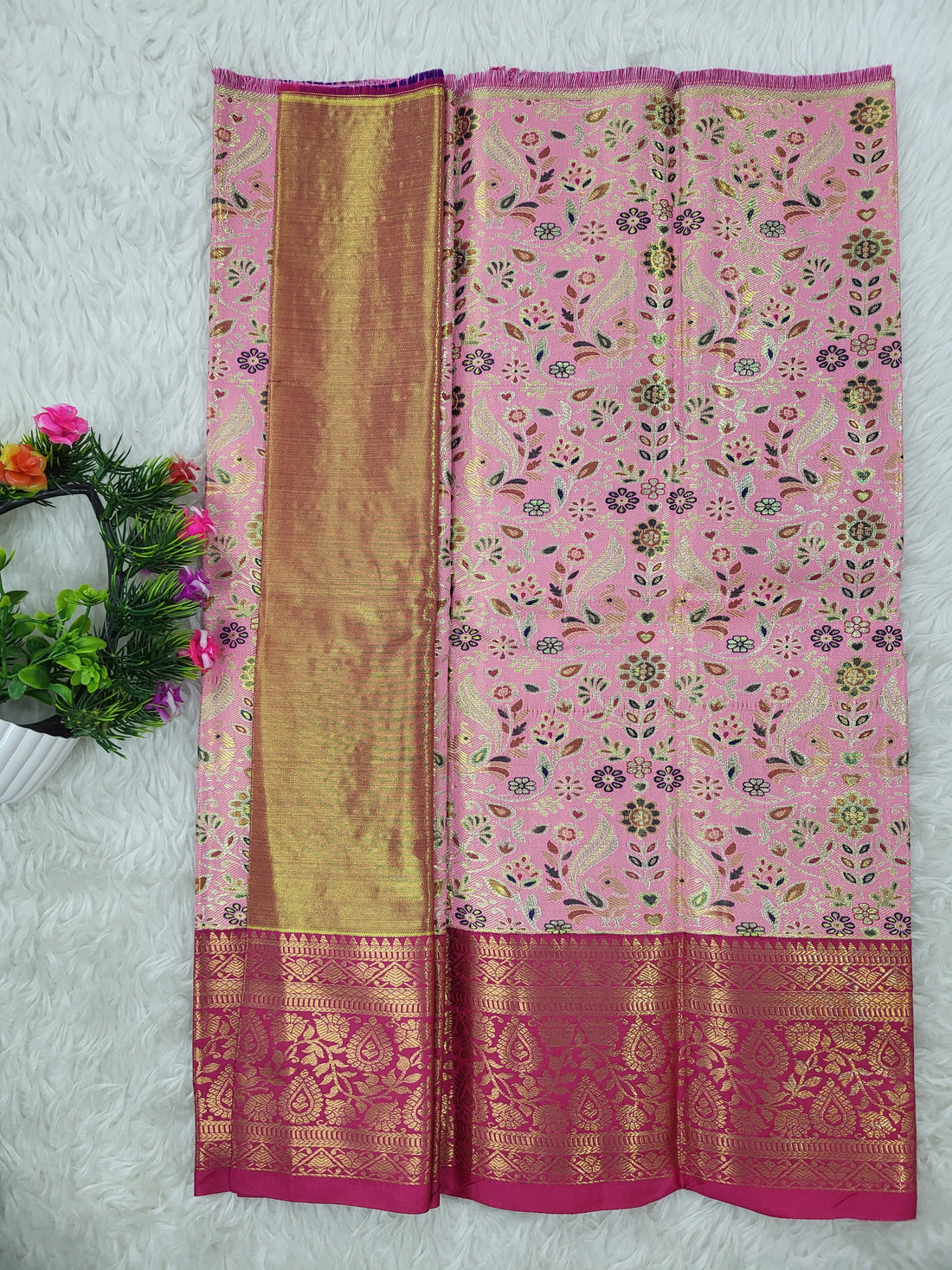 (0–1 Year) Lehenga – Unstitched (Blouse + Material)