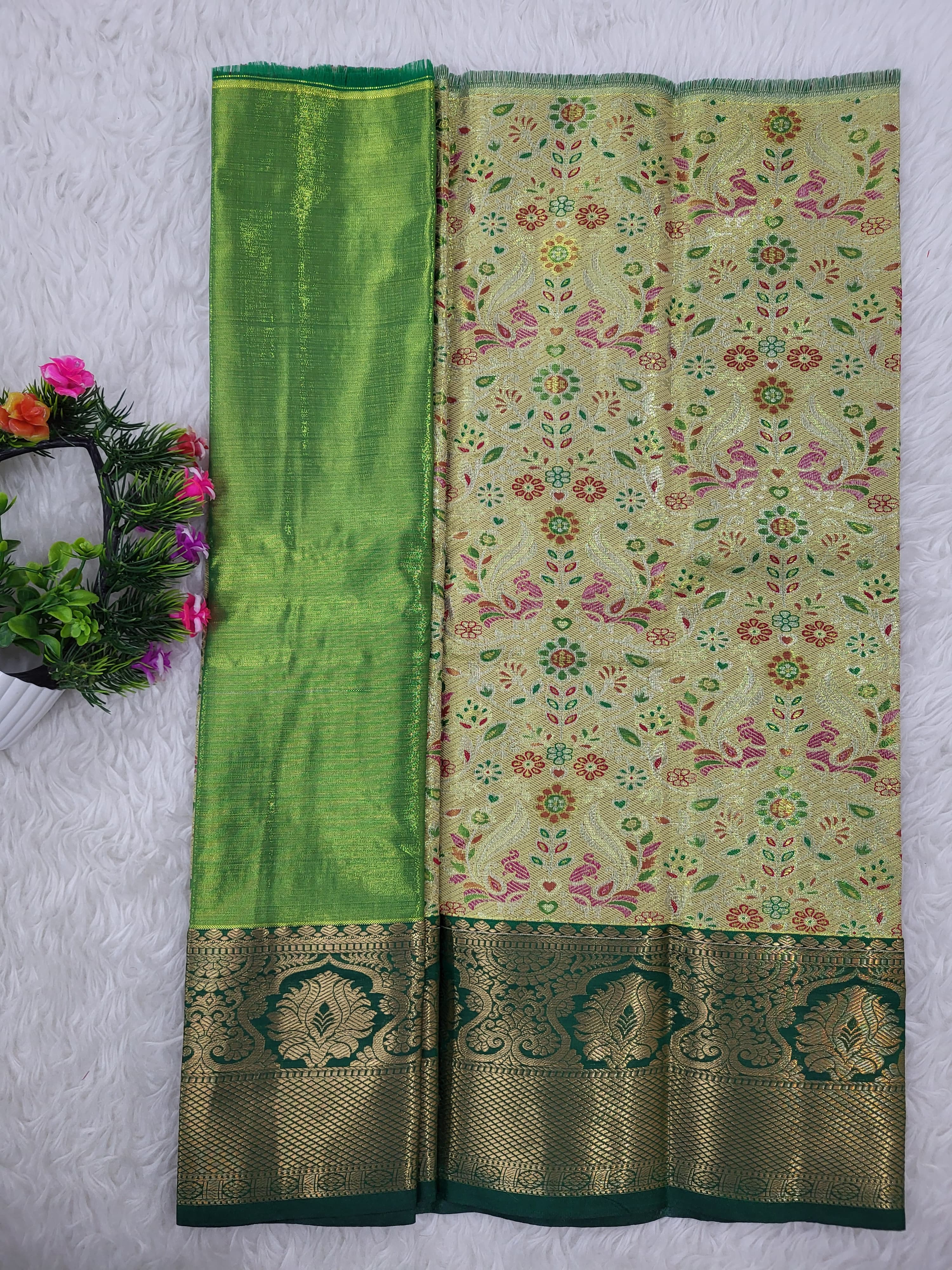 (0–1 Year) Lehenga – Unstitched (Blouse + Material)