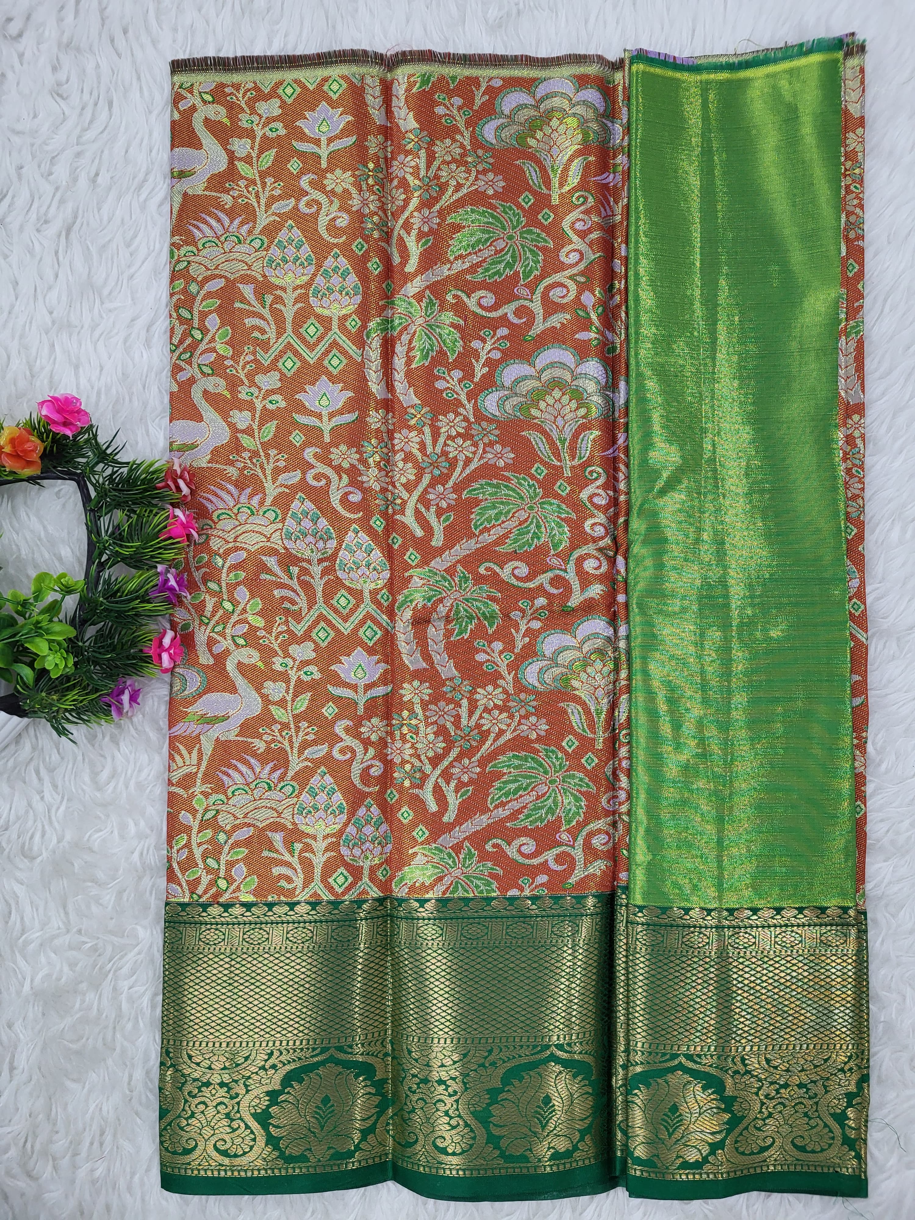 (0–1 Year) Lehenga – Unstitched (Blouse + Material)