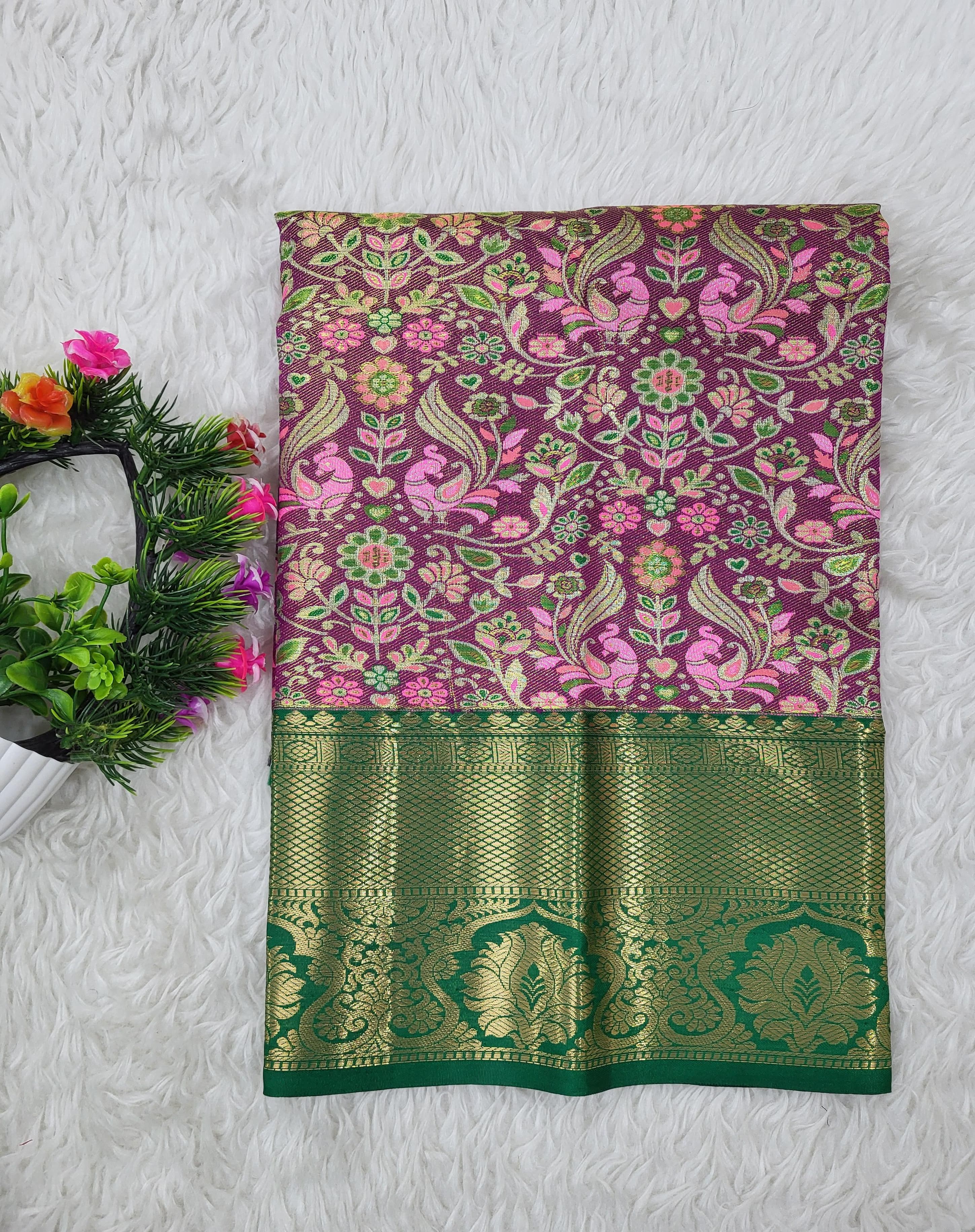 (0–1 Year) Lehenga – Unstitched (Blouse + Material)