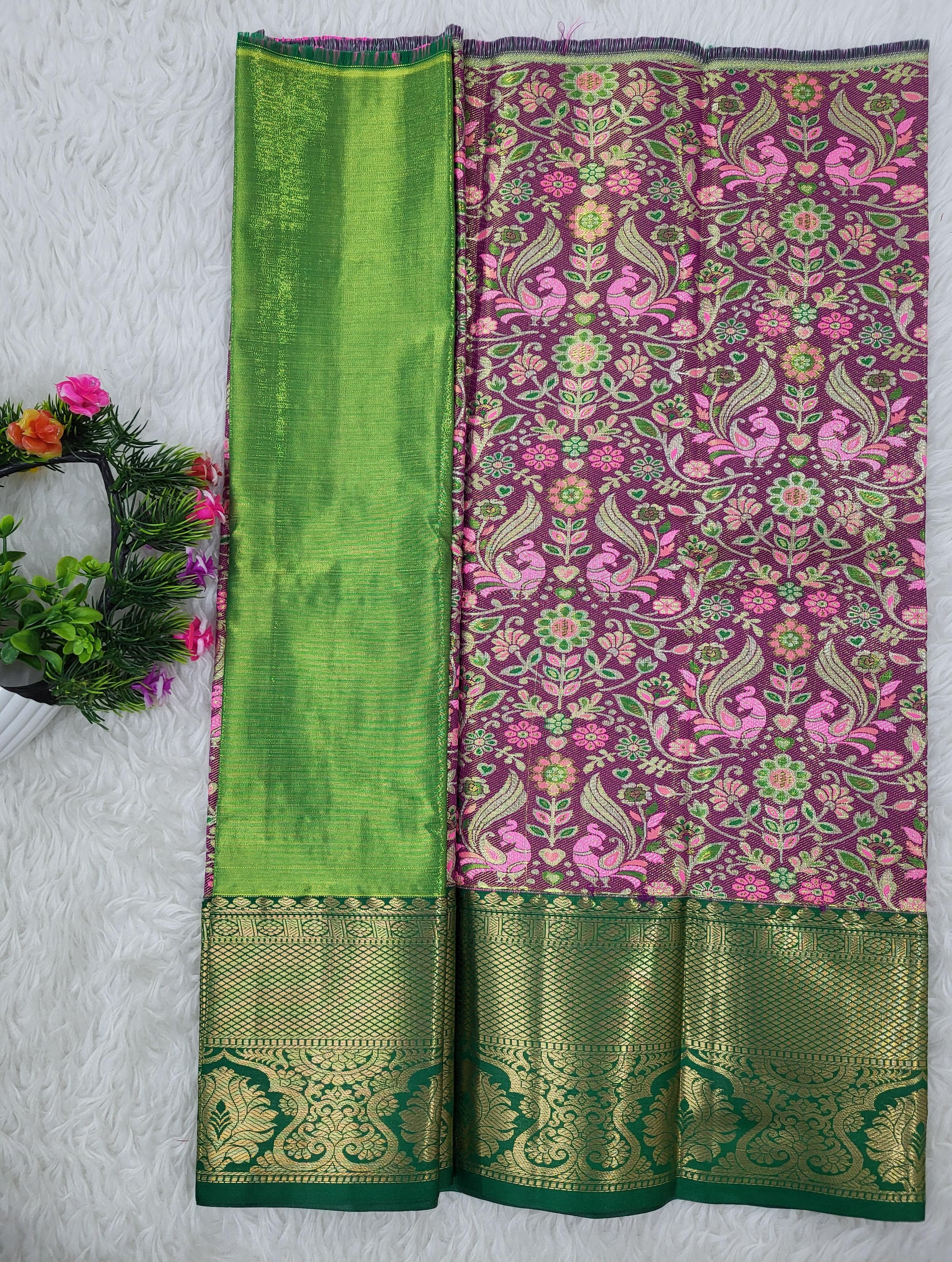 (0–1 Year) Lehenga – Unstitched (Blouse + Material)