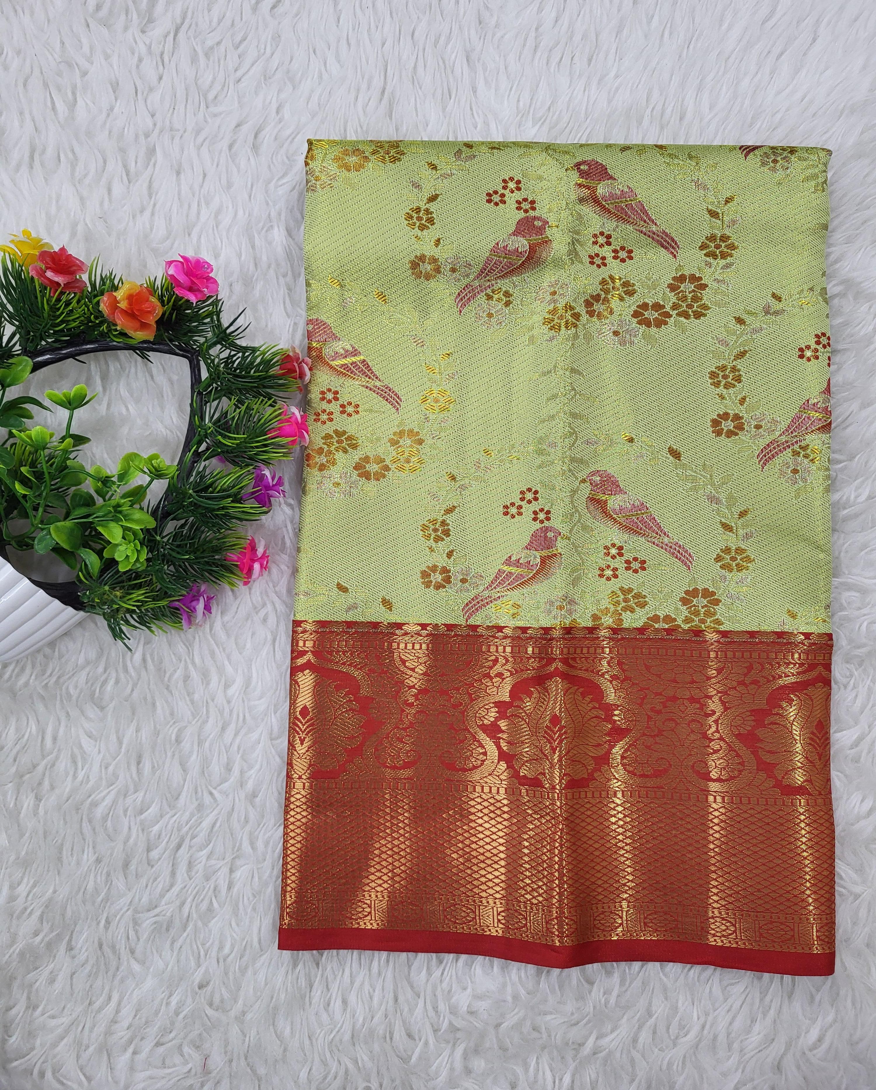 (0–1 Year) Lehenga – Unstitched (Blouse + Material)