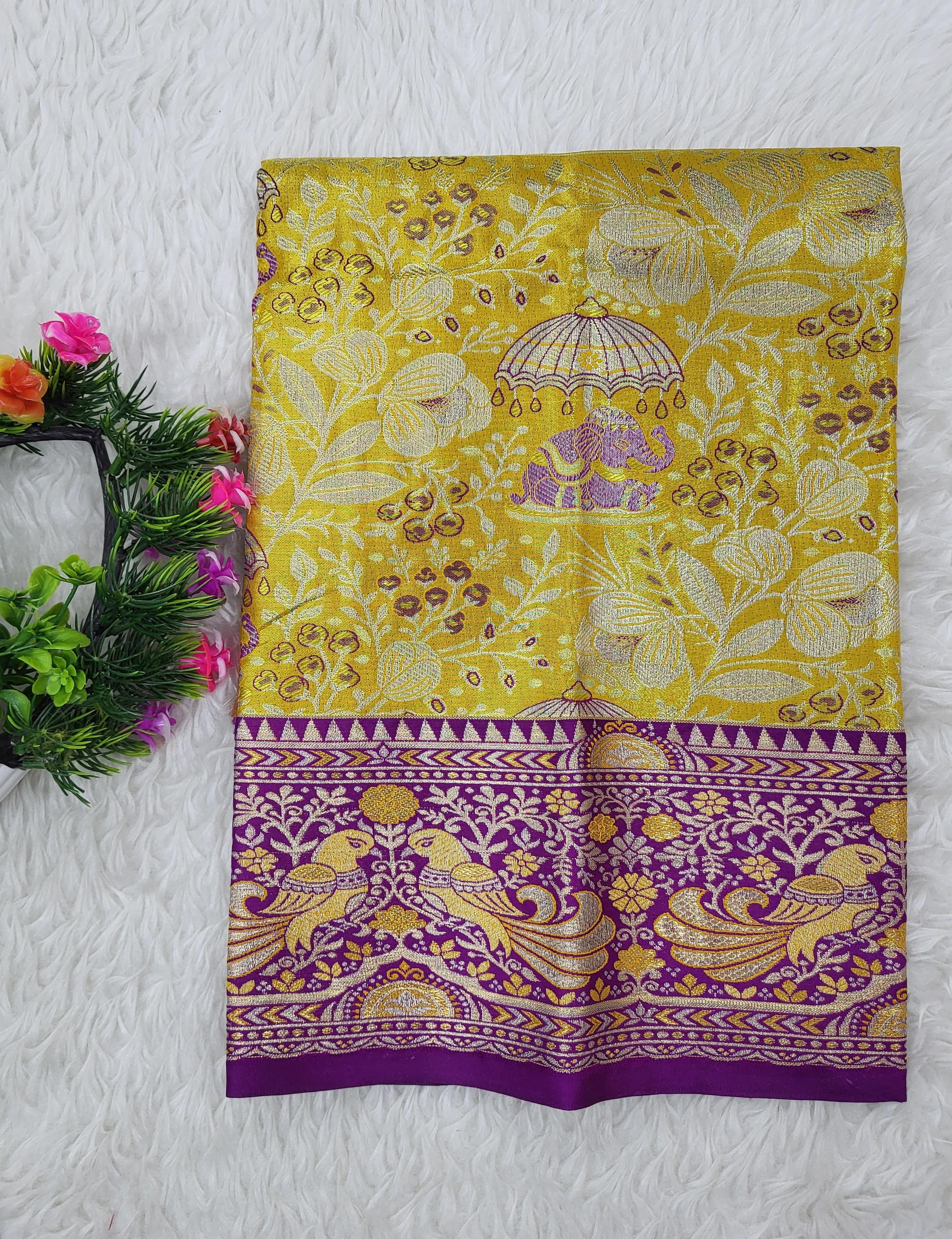 (0–1 Year) Lehenga – Unstitched (Blouse + Material)