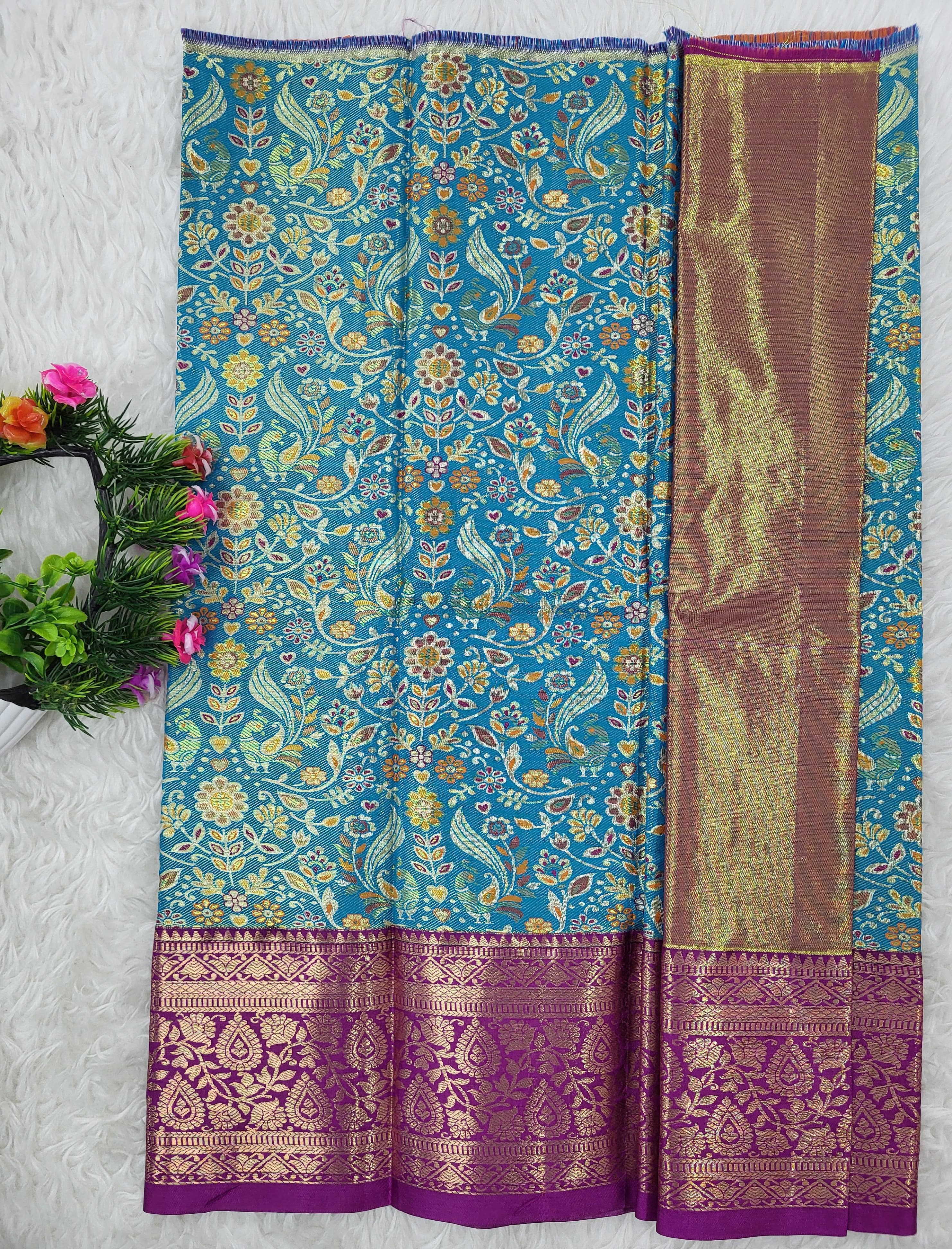 (0–1 Year) Lehenga – Unstitched (Blouse + Material)