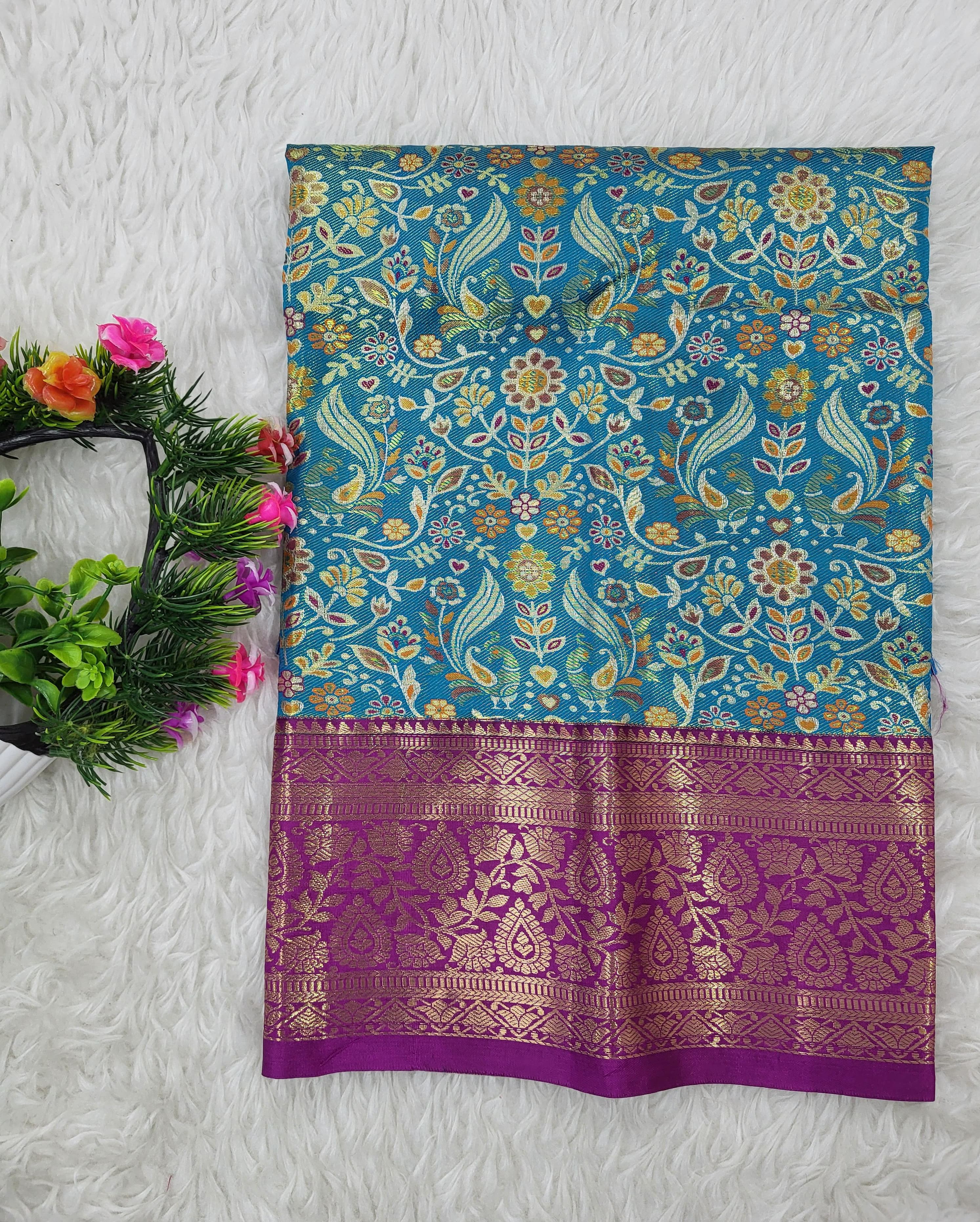 (0–1 Year) Lehenga – Unstitched (Blouse + Material)
