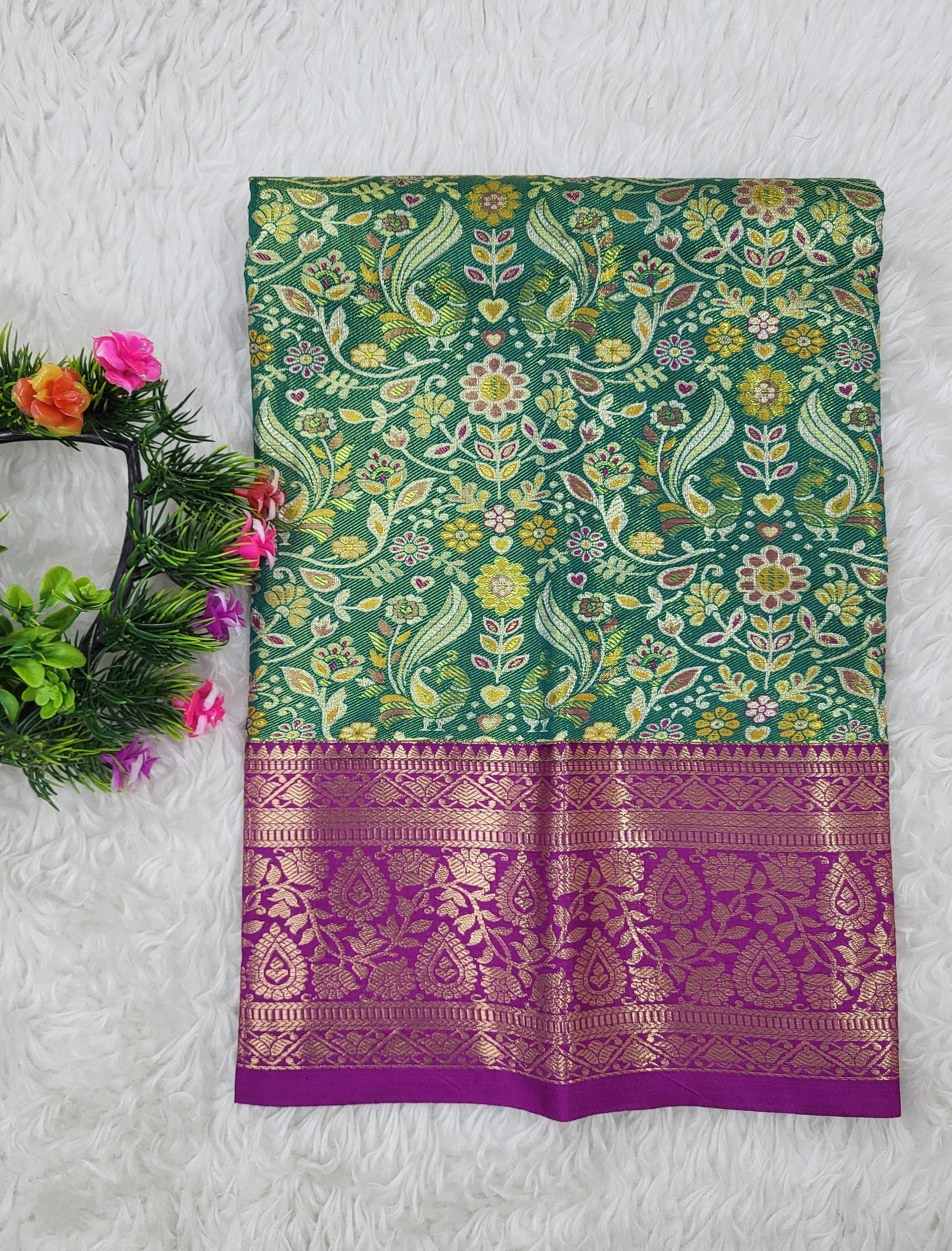 (0–1 Year) Lehenga – Unstitched (Blouse + Material)
