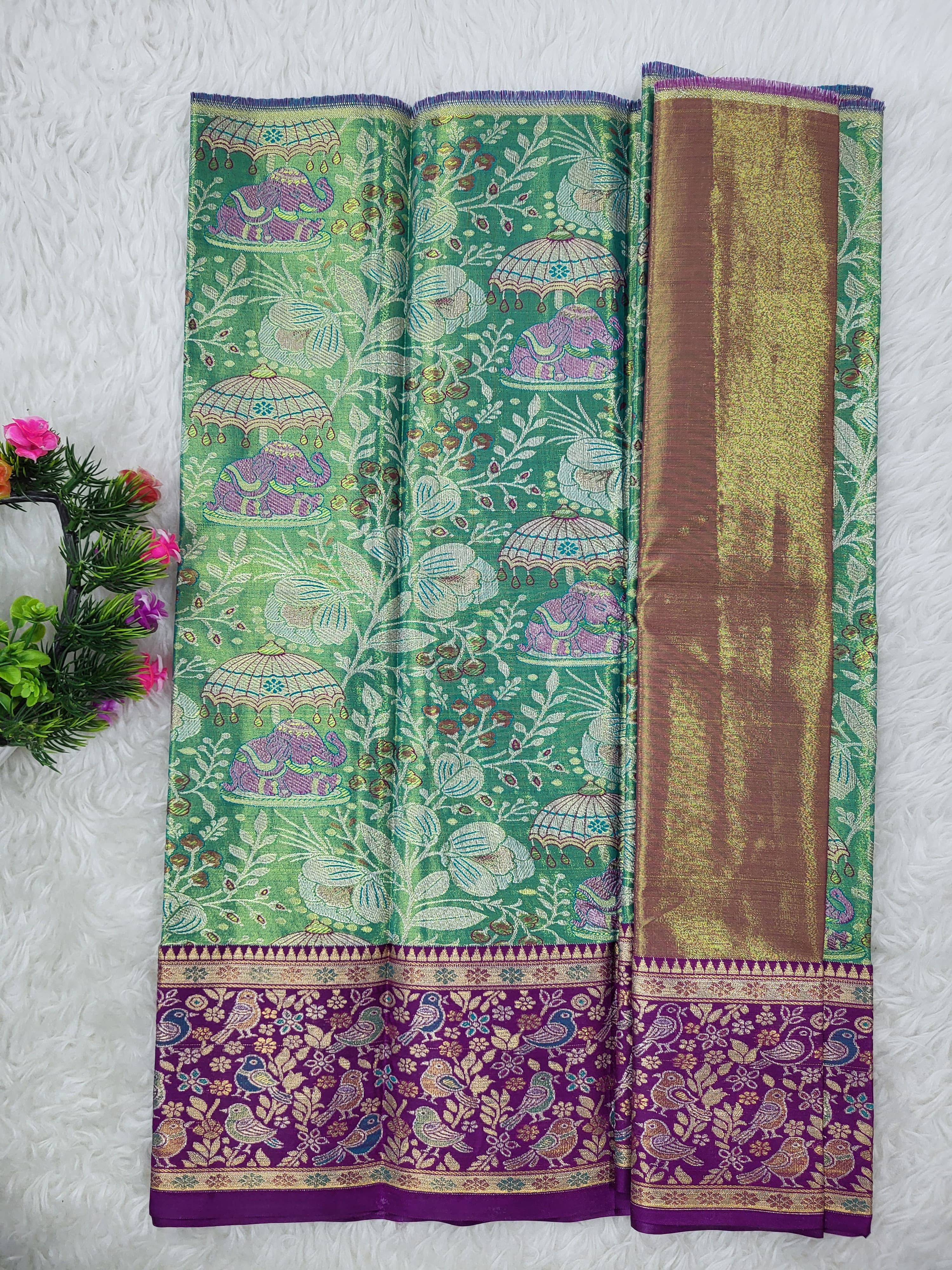 (0–1 Year) Lehenga – Unstitched (Blouse + Material)