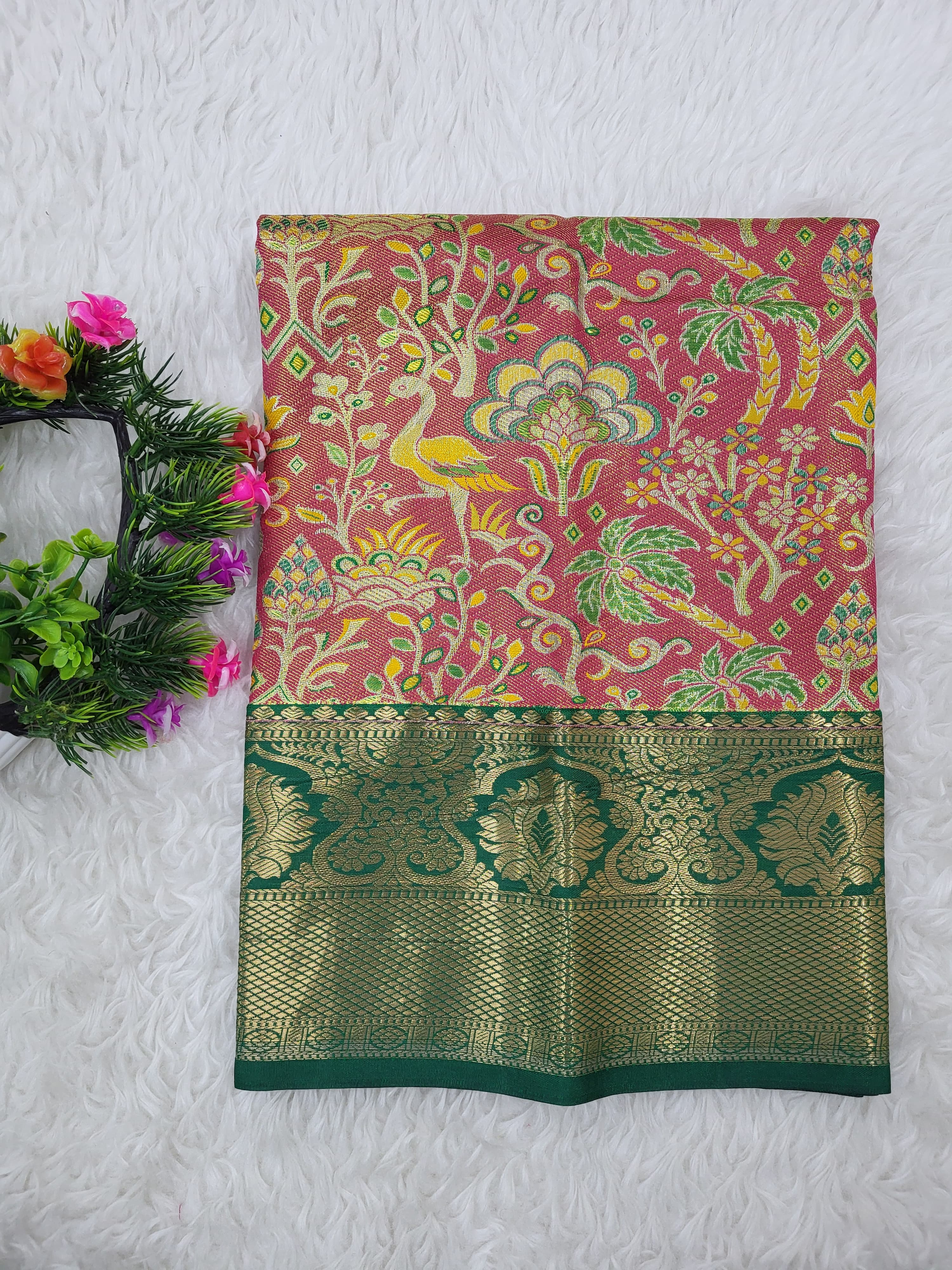 (0–1 Year) Lehenga – Unstitched (Blouse + Material)