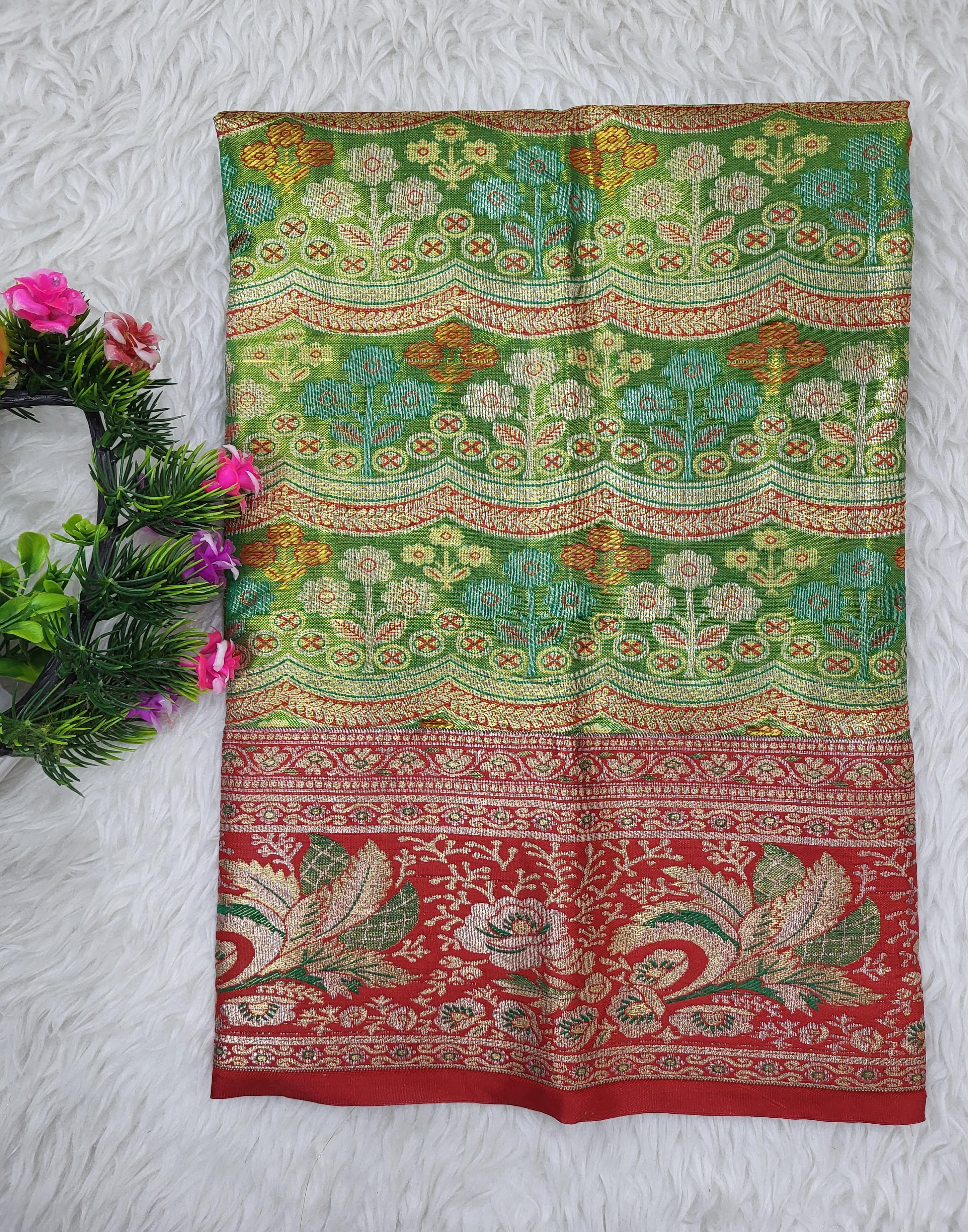 (0–1 Year) Lehenga – Unstitched (Blouse + Material)