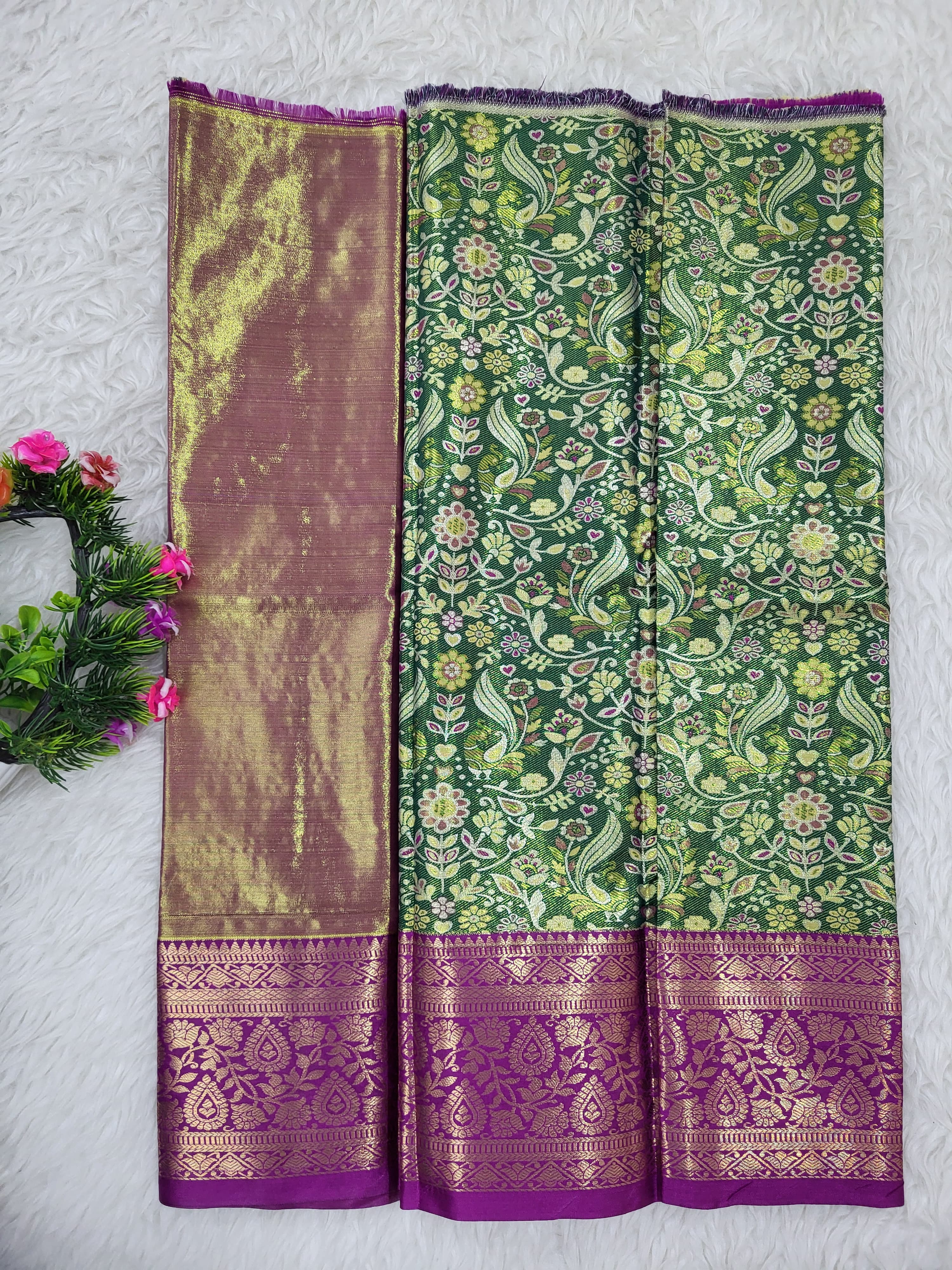 (0–1 Year) Lehenga – Unstitched (Blouse + Material)