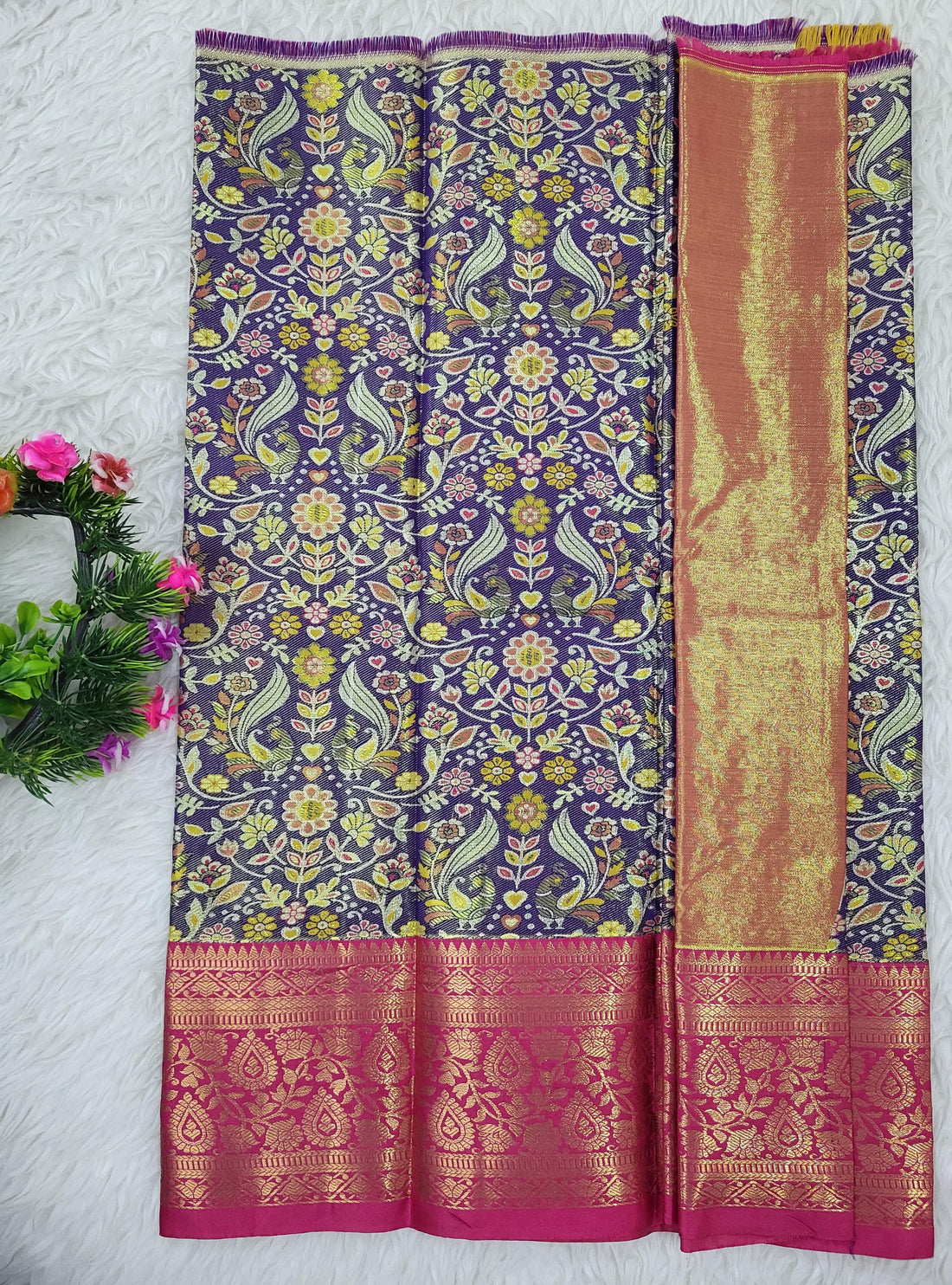 (0–1 Year) Lehenga – Unstitched (Blouse + Material)