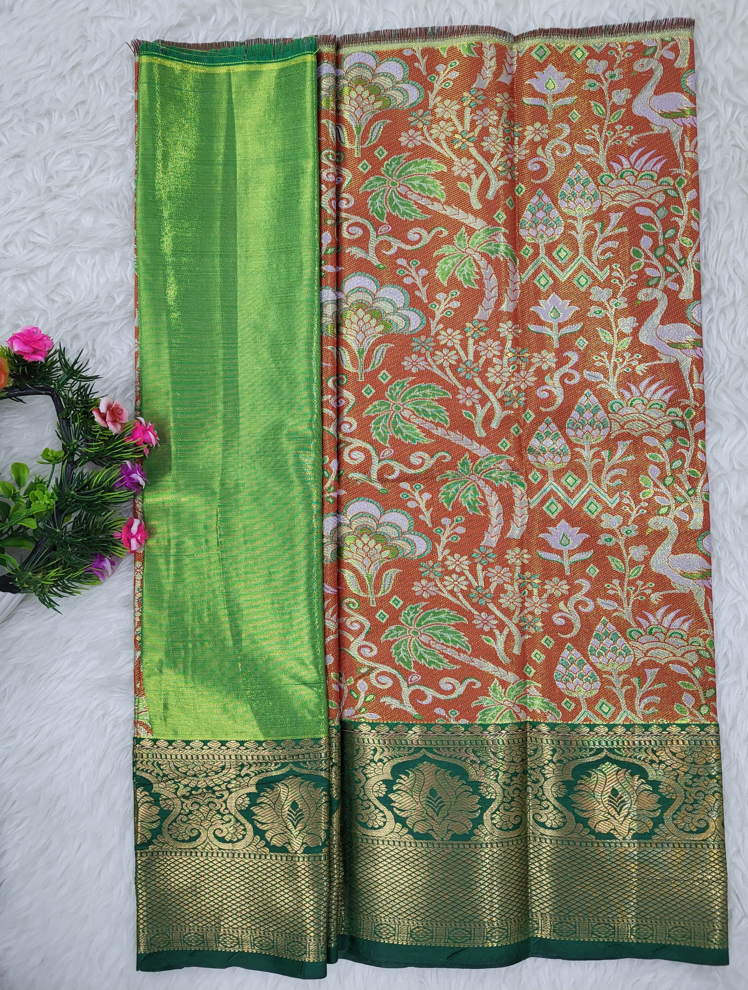 (0–1 Year) Lehenga – Unstitched (Blouse + Material)
