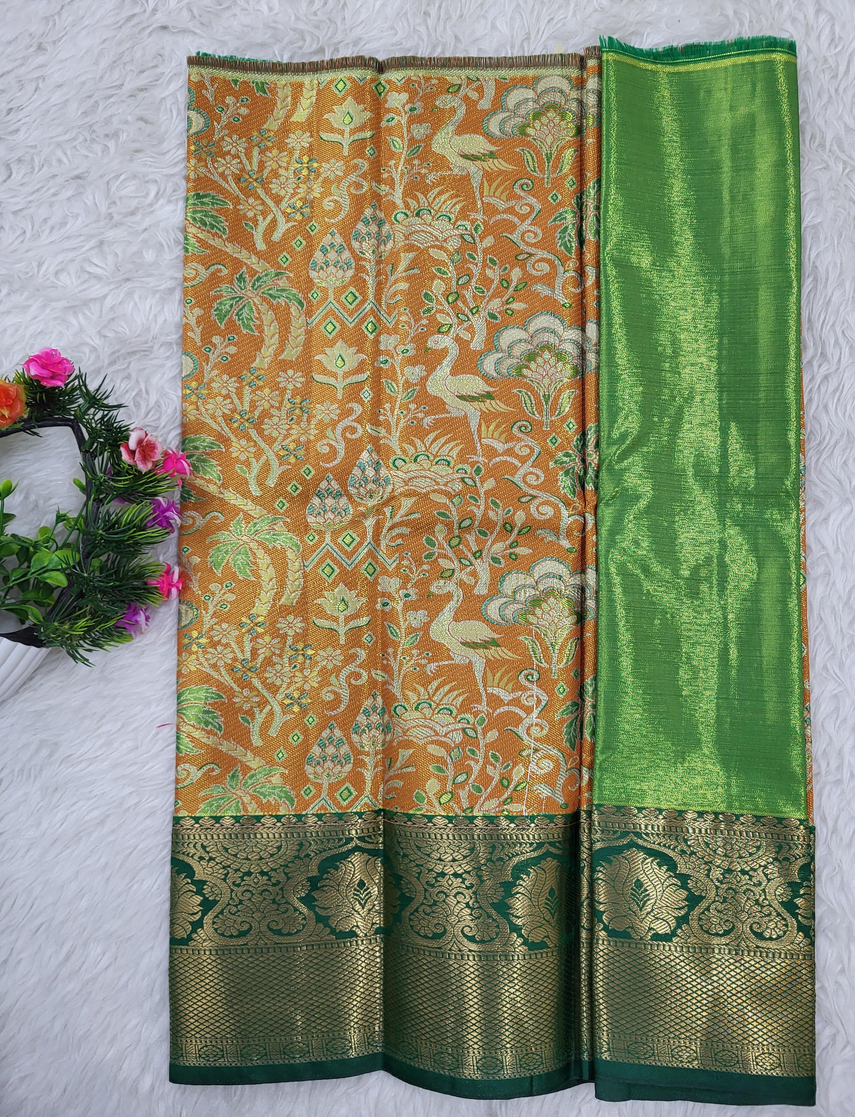 (0–1 Year) Lehenga – Unstitched (Blouse + Material)