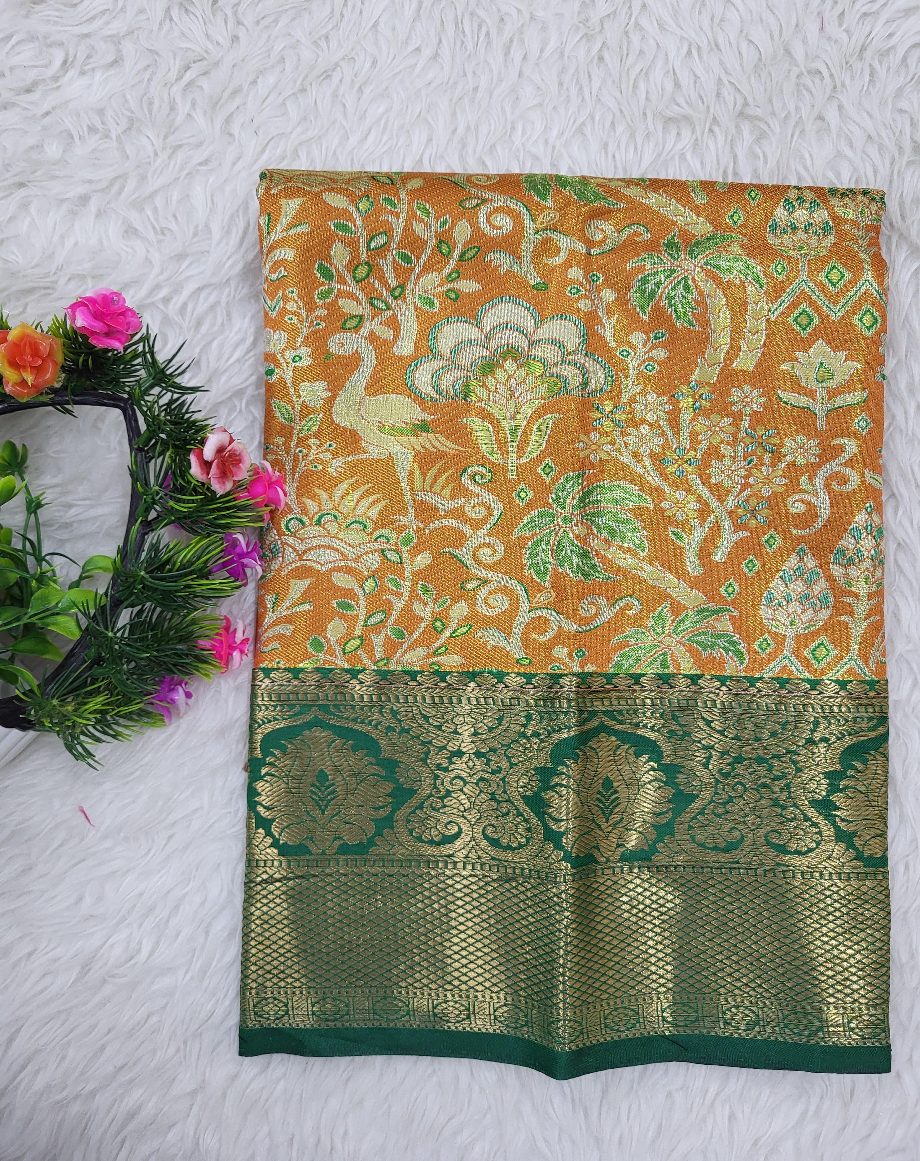(0–1 Year) Lehenga – Unstitched (Blouse + Material)