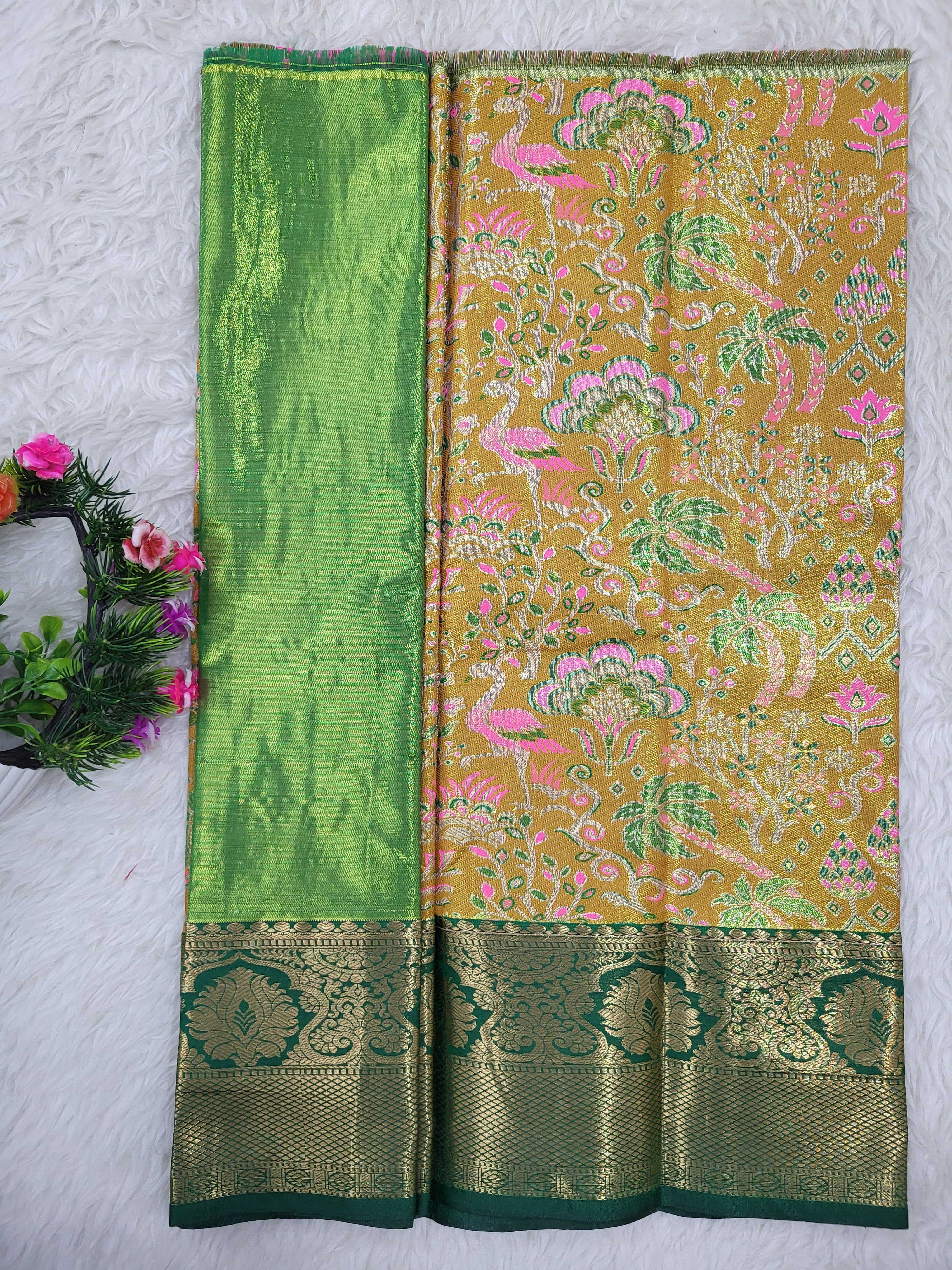 (0–1 Year) Lehenga – Unstitched (Blouse + Material)