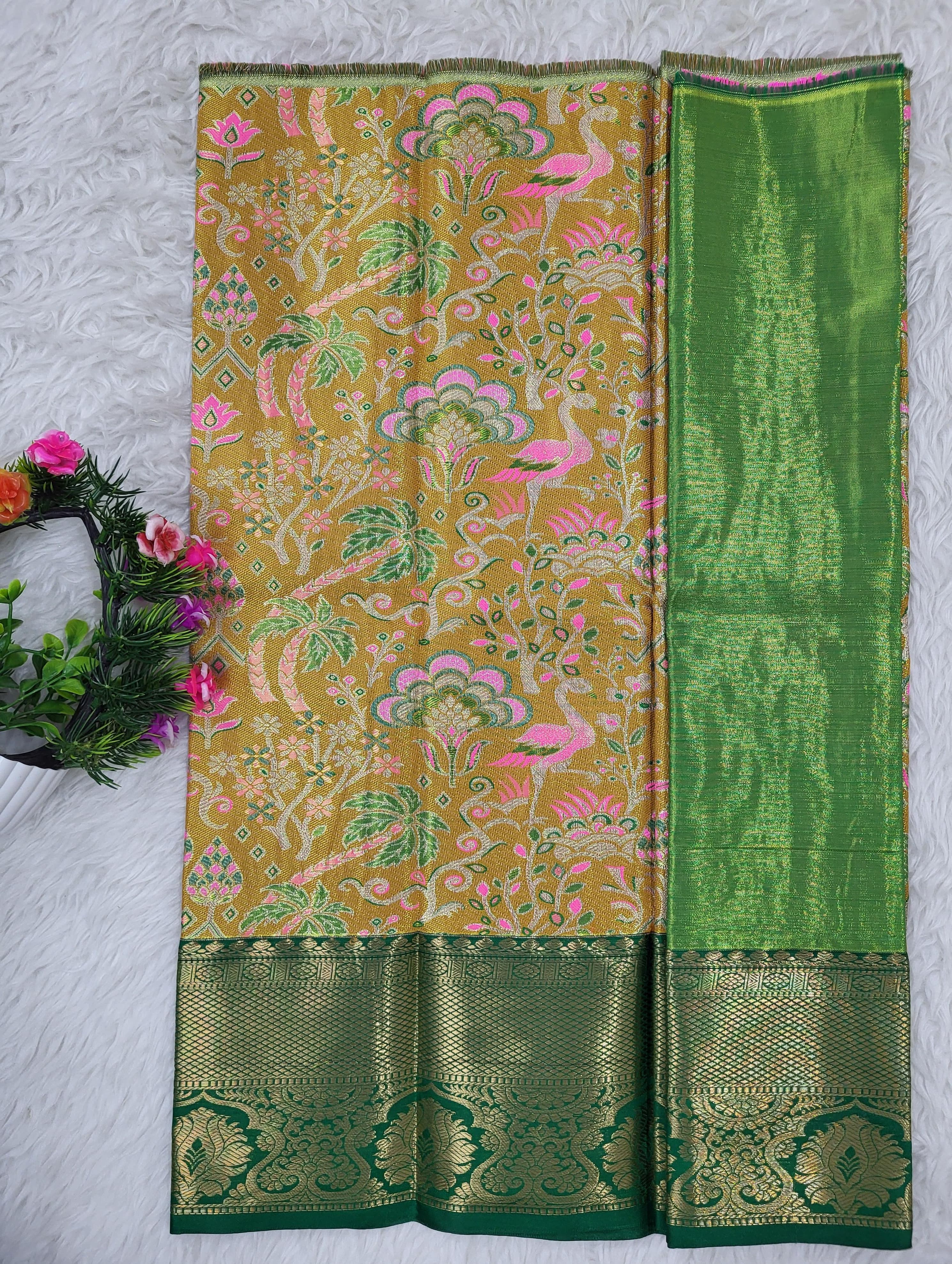 (0–1 Year) Lehenga – Unstitched (Blouse + Material)