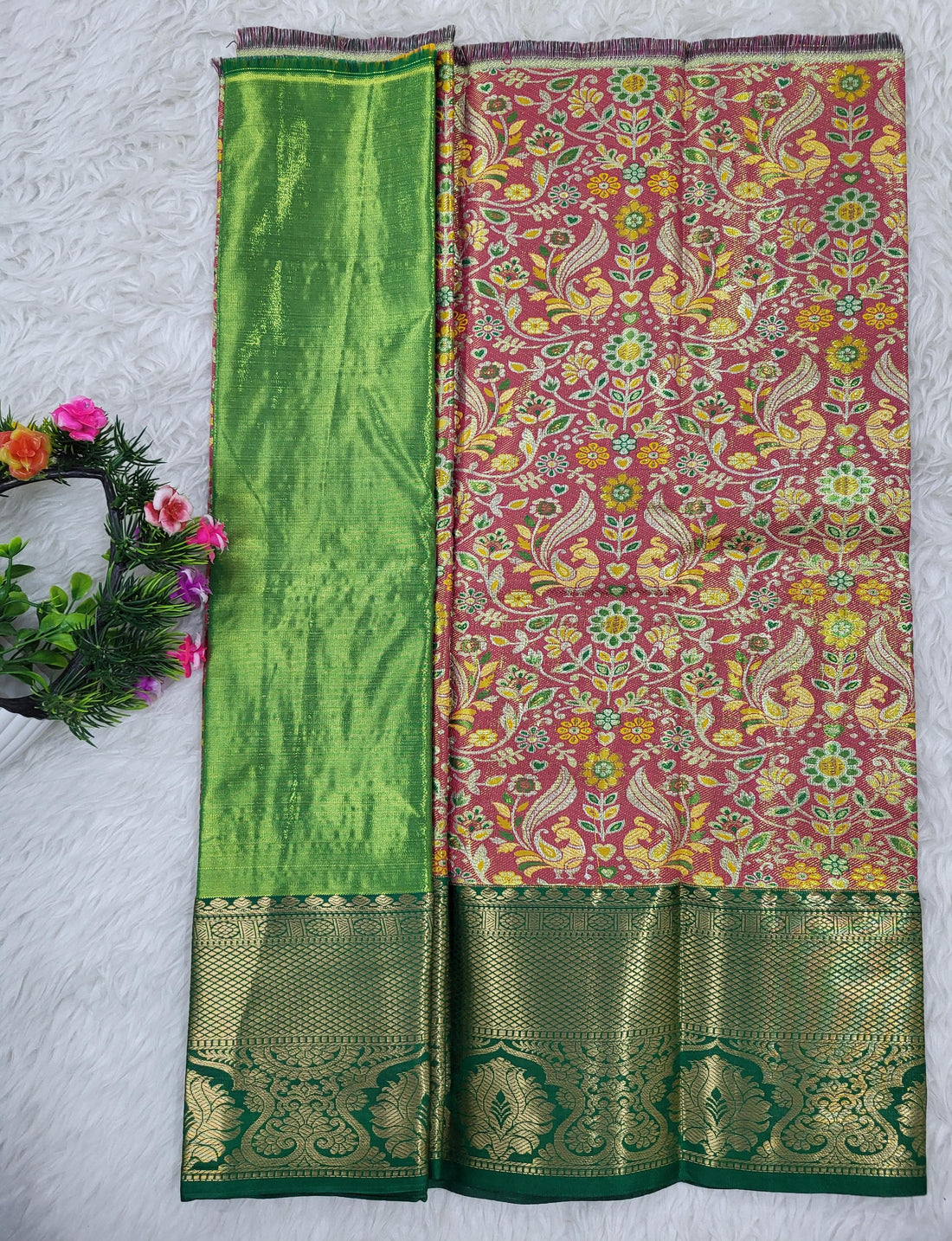 (0–1 Year) Lehenga – Unstitched (Blouse + Material)