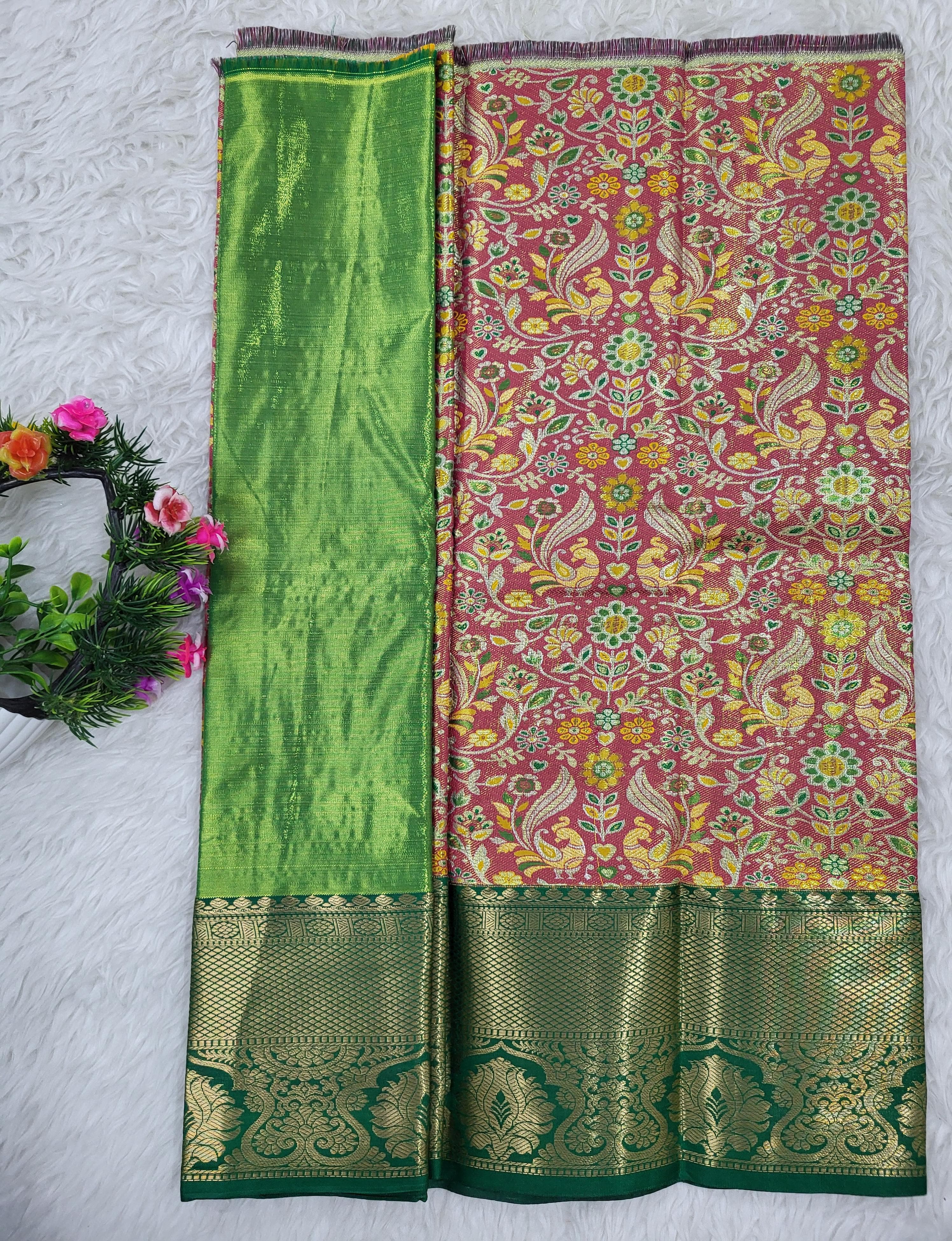 (0–1 Year) Lehenga – Unstitched (Blouse + Material)