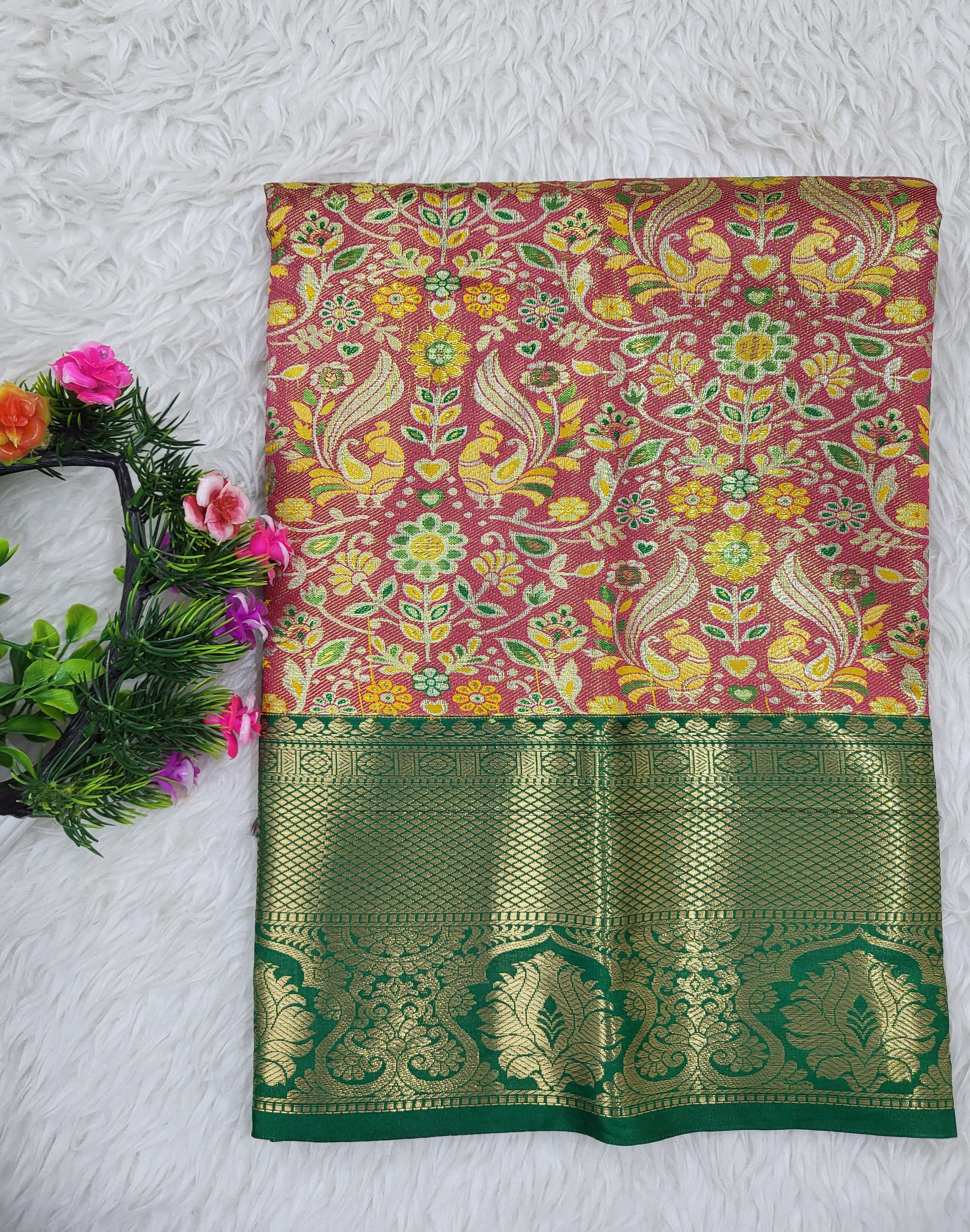 (0–1 Year) Lehenga – Unstitched (Blouse + Material)