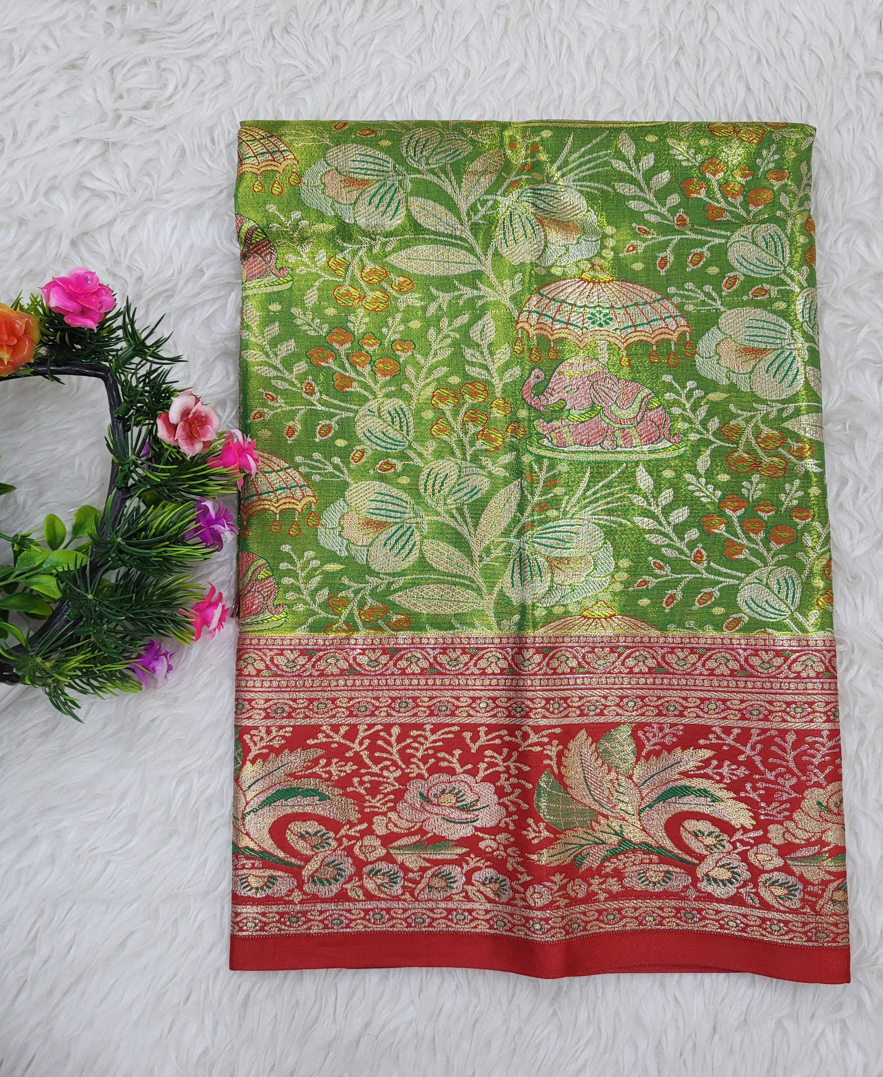 (0–1 Year) Lehenga – Unstitched (Blouse + Material)