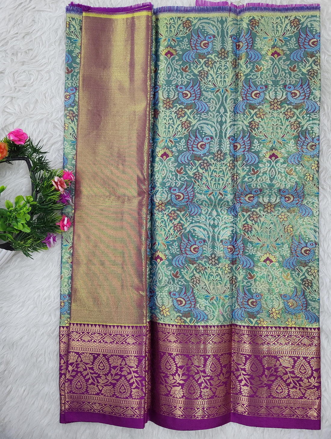 (0–1 Year) Lehenga – Unstitched (Blouse + Material)