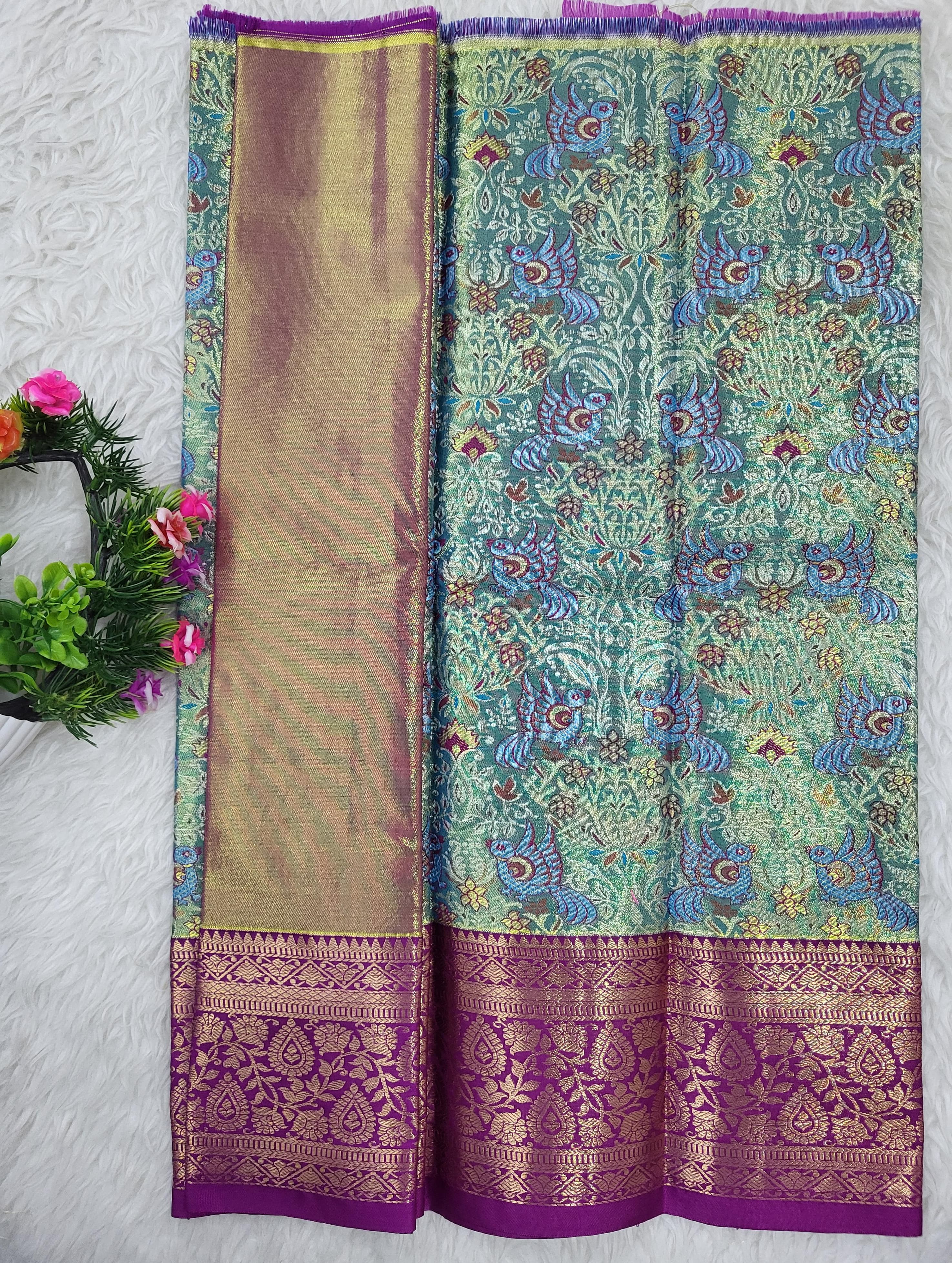 (0–1 Year) Lehenga – Unstitched (Blouse + Material)