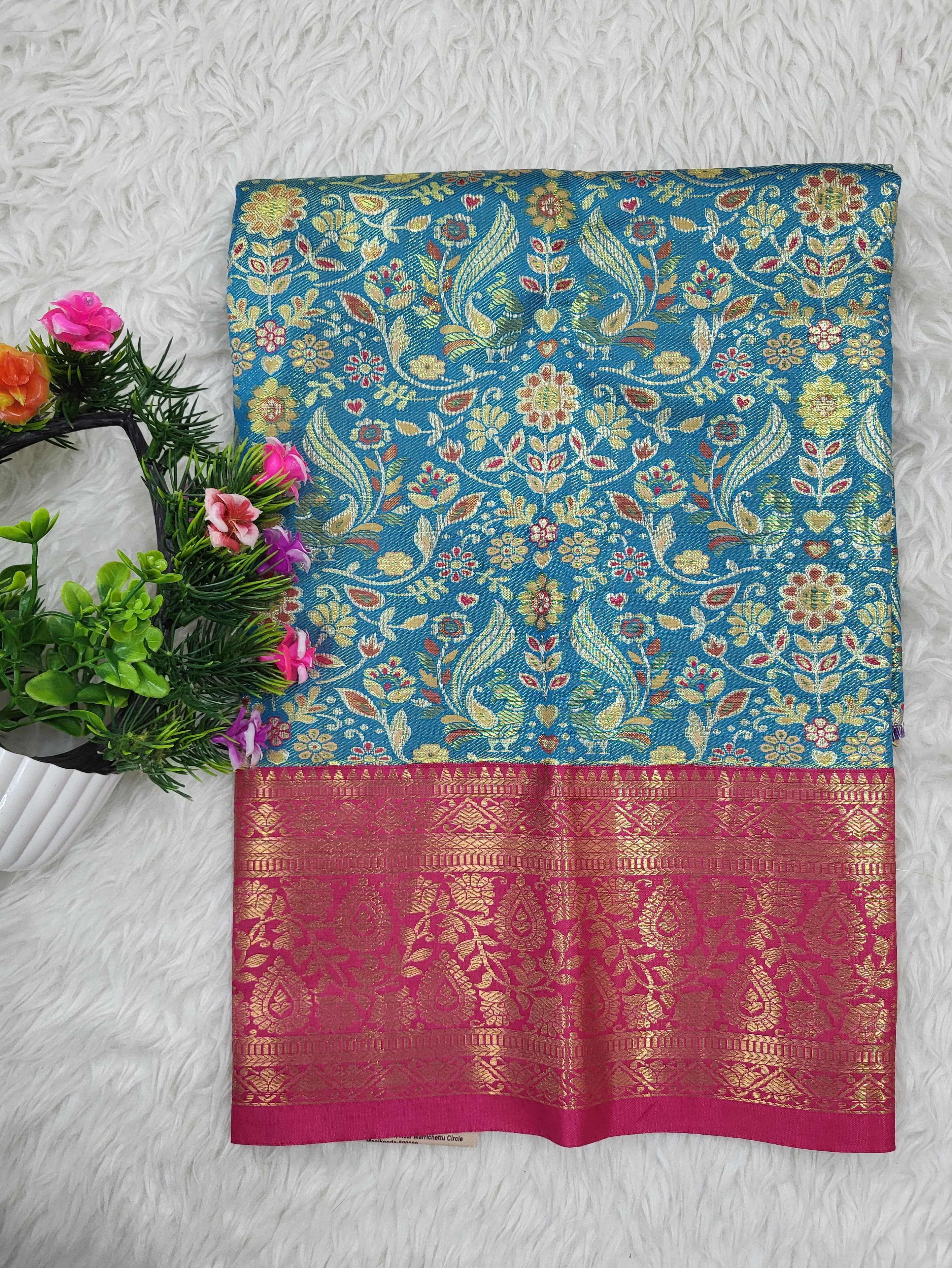 (0–1 Year) Lehenga – Unstitched (Blouse + Material)