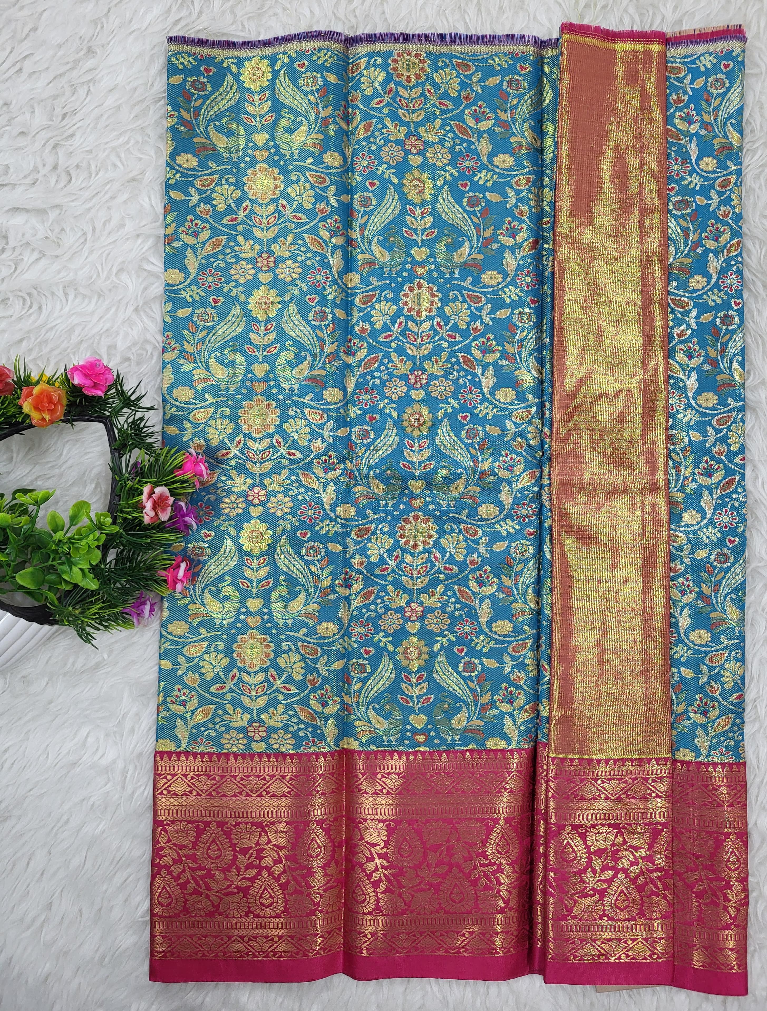 (0–1 Year) Lehenga – Unstitched (Blouse + Material)