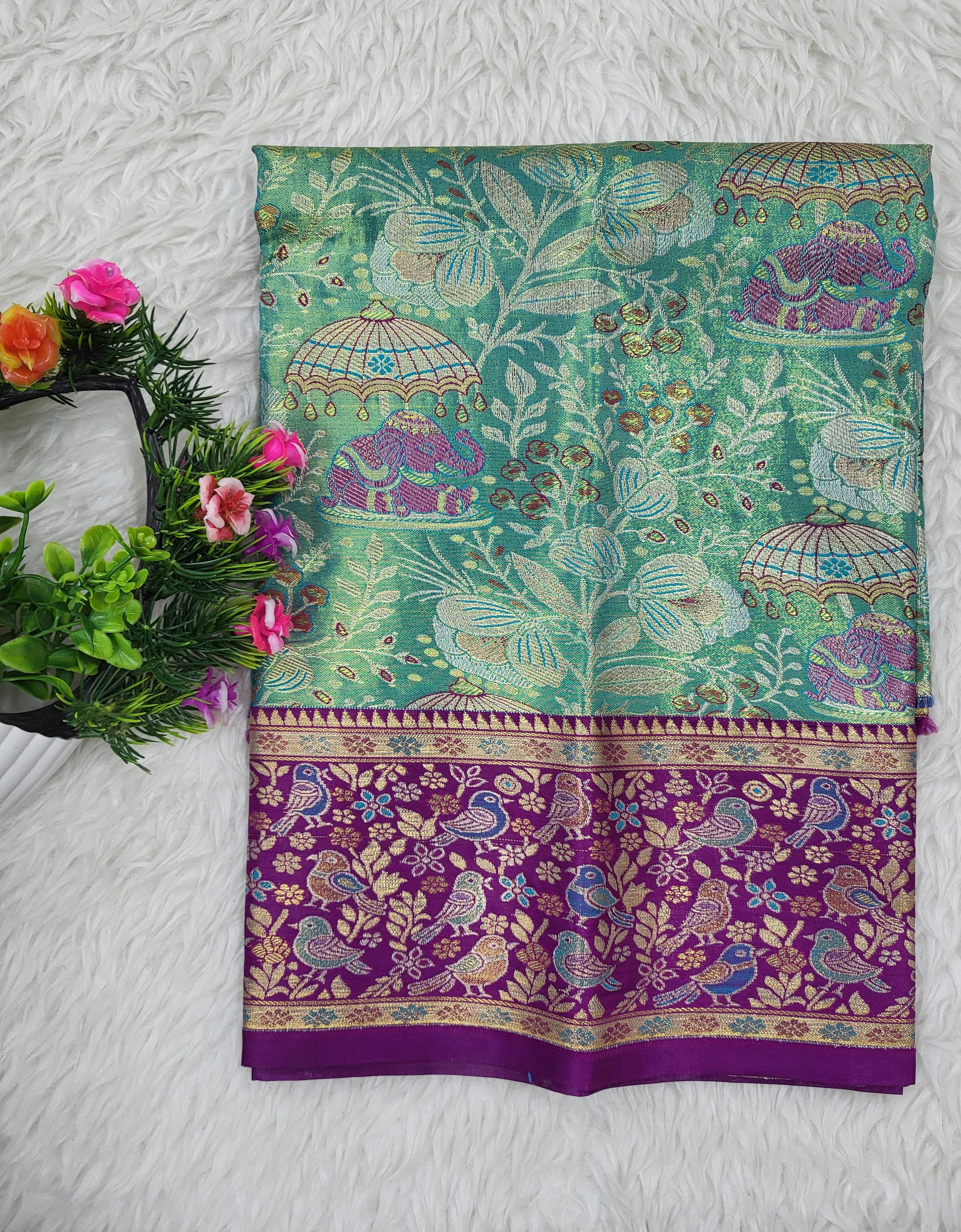 (0–1 Year) Lehenga – Unstitched (Blouse + Material)