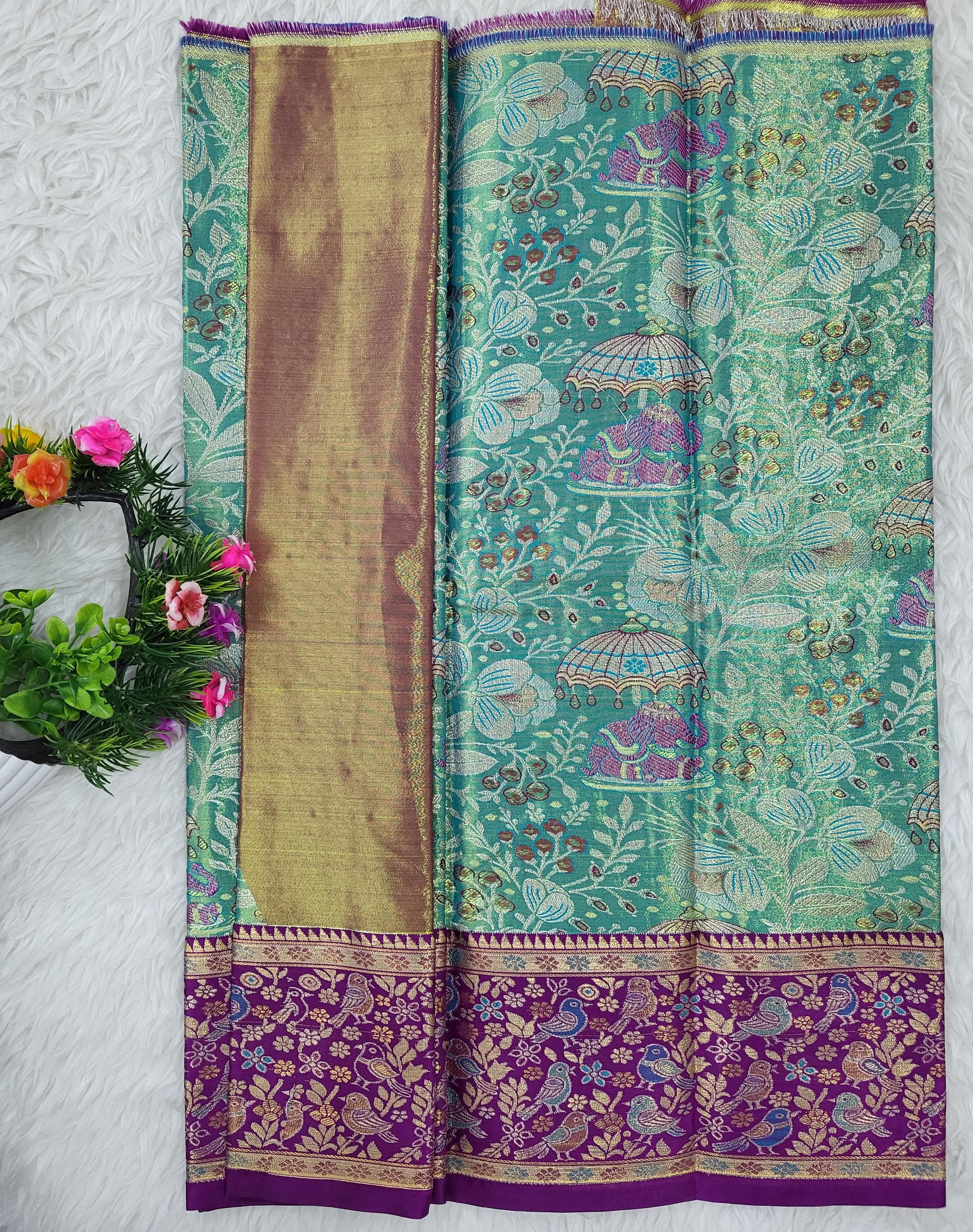 (0–1 Year) Lehenga – Unstitched (Blouse + Material)