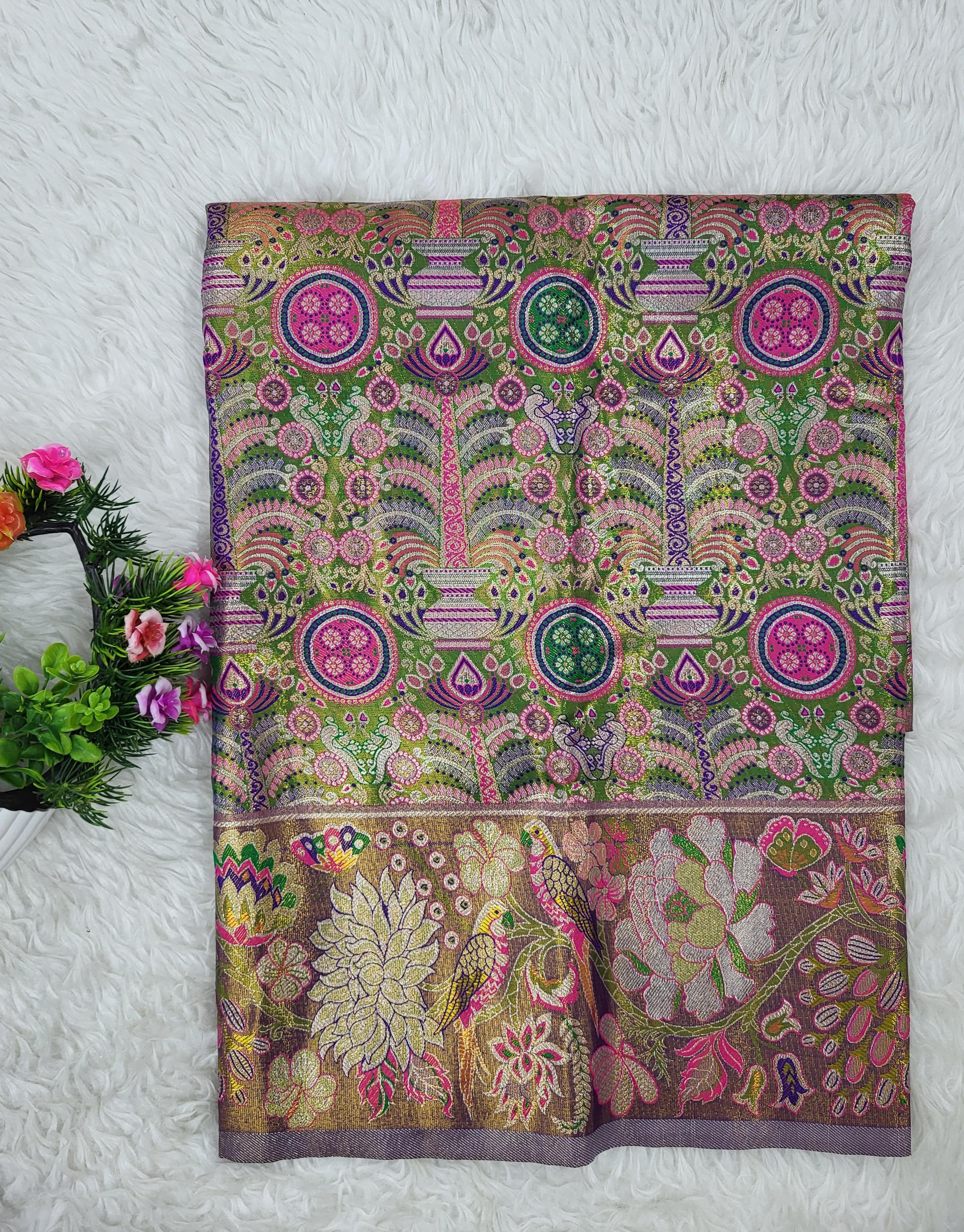 (2–5 Years) Lehenga -  Unstitched (Blouse + Material)