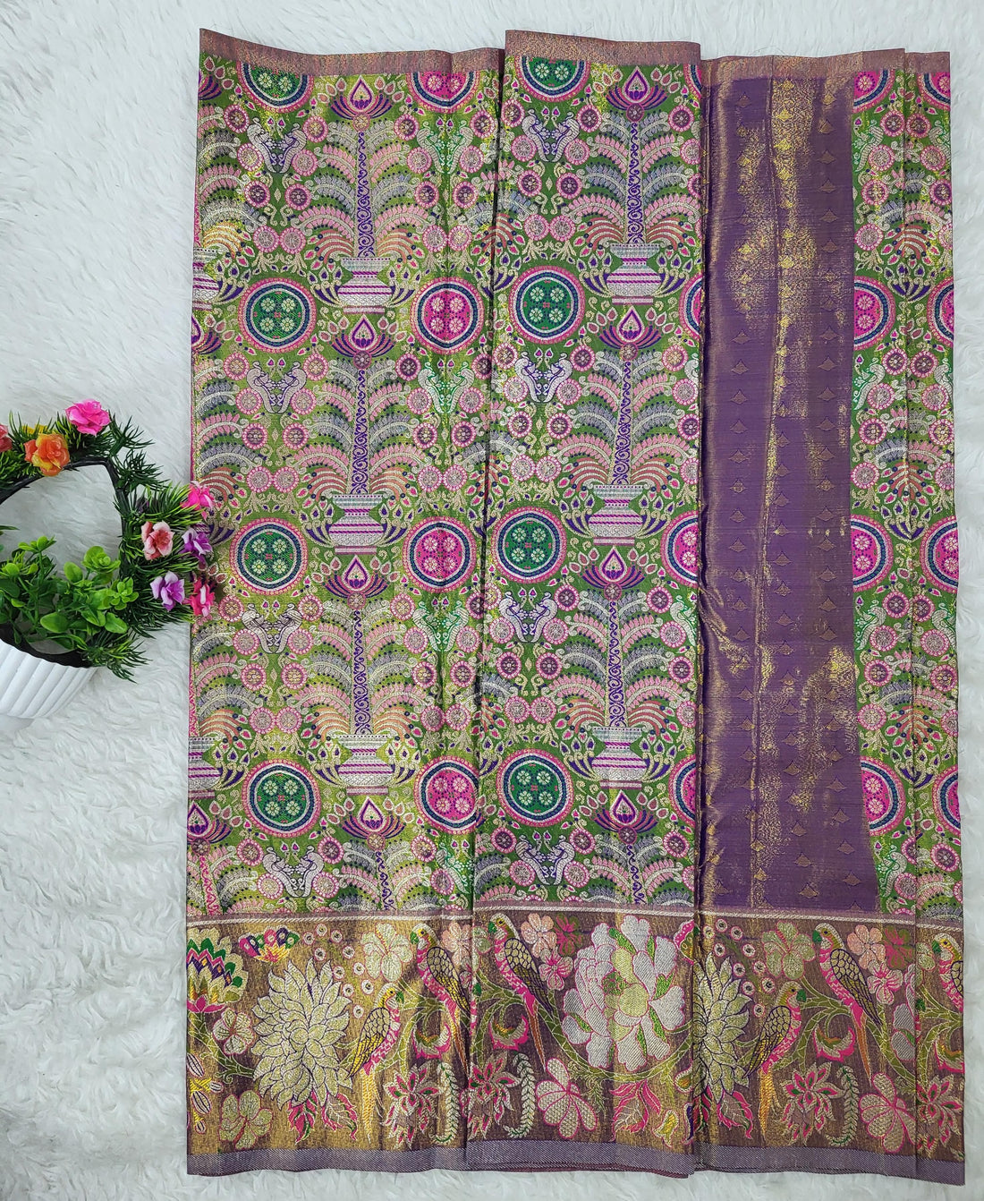 (2–5 Years) Lehenga -  Unstitched (Blouse + Material)