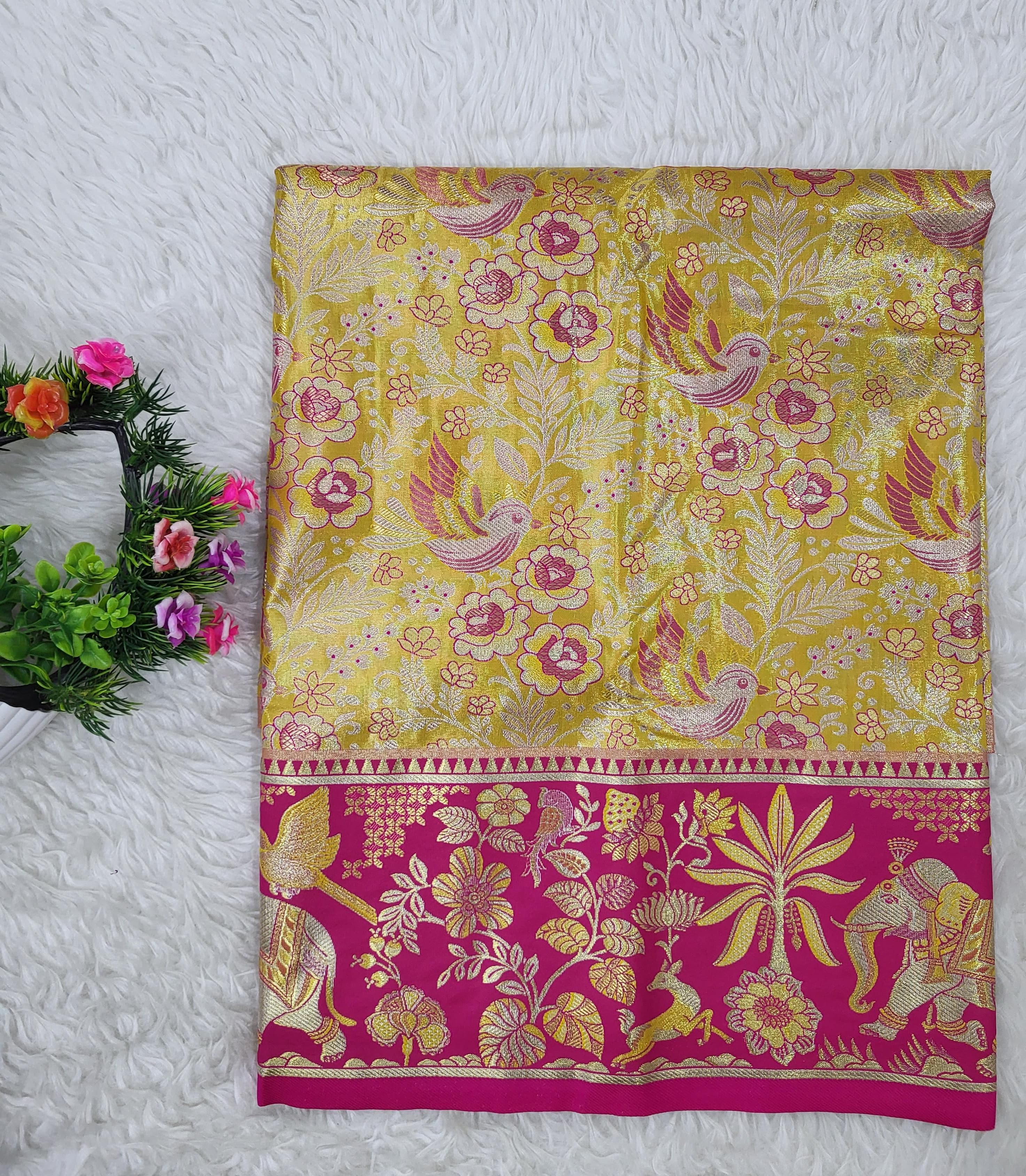 (2–5 Years) Lehenga -  Unstitched (Blouse + Material)