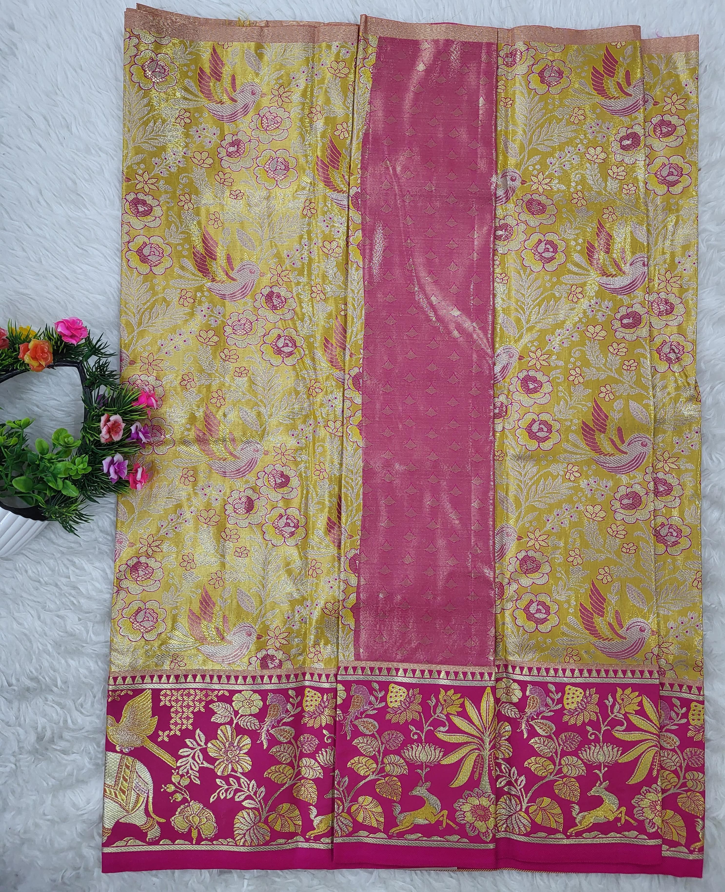 (2–5 Years) Lehenga -  Unstitched (Blouse + Material)