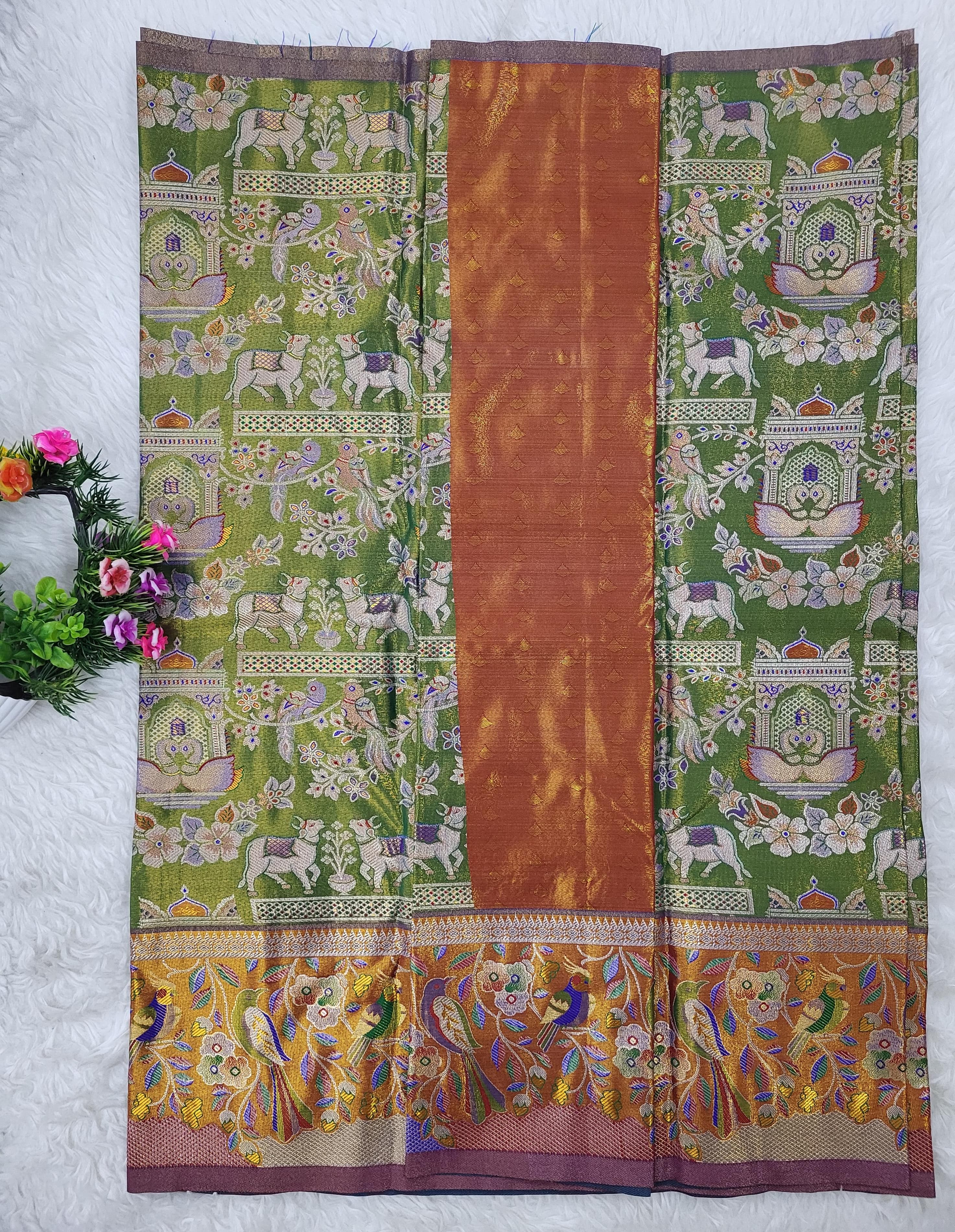(2–5 Years) Lehenga -  Unstitched (Blouse + Material)