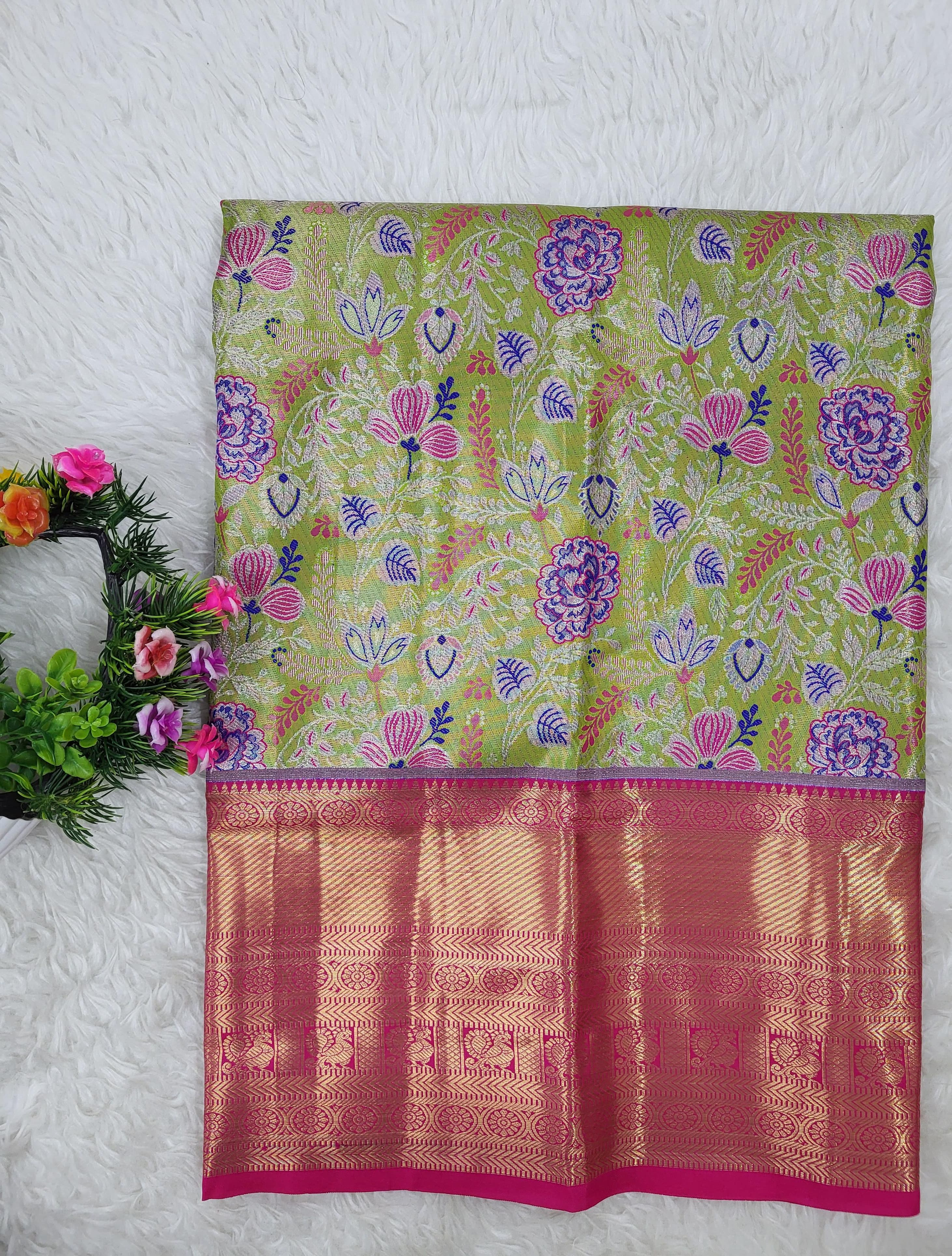 (2–5 Years) Lehenga -  Unstitched (Blouse + Material)