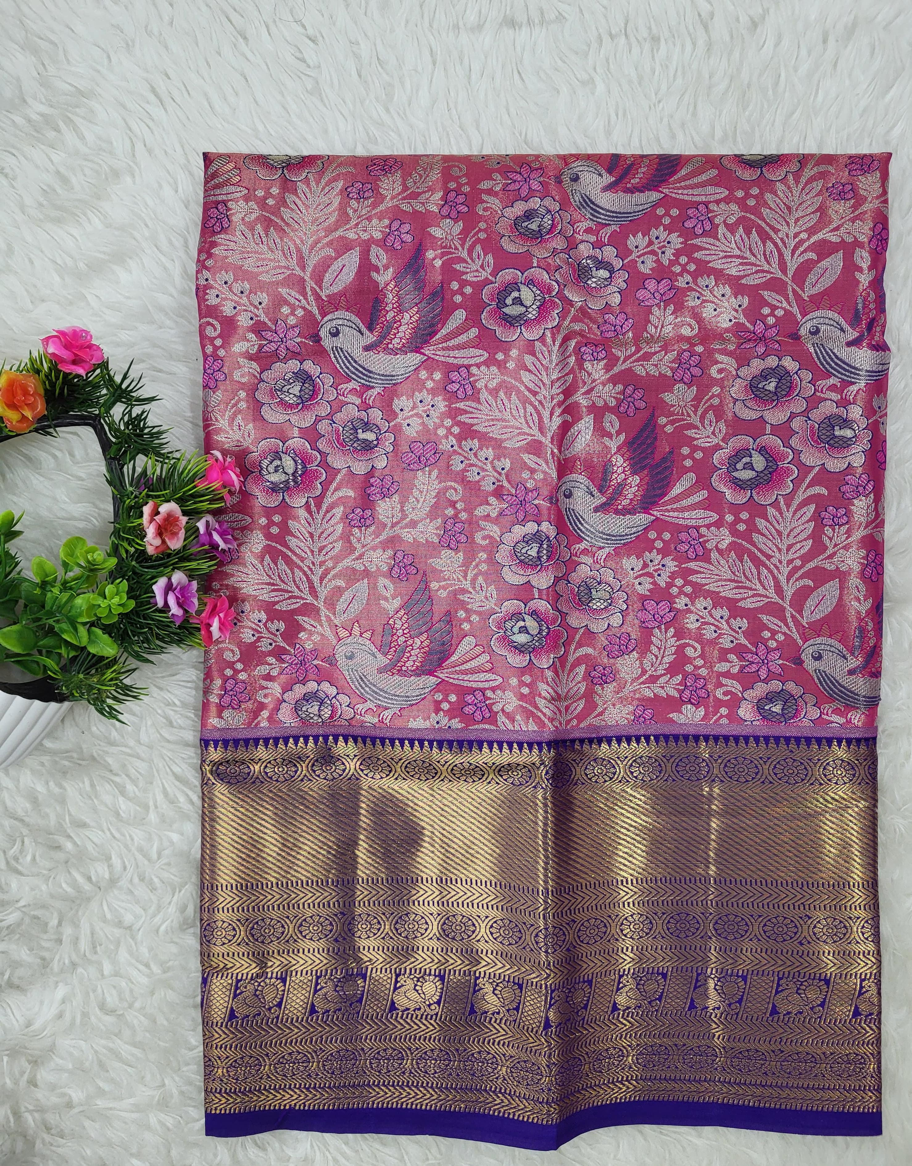 (2–5 Years) Lehenga -  Unstitched (Blouse + Material)