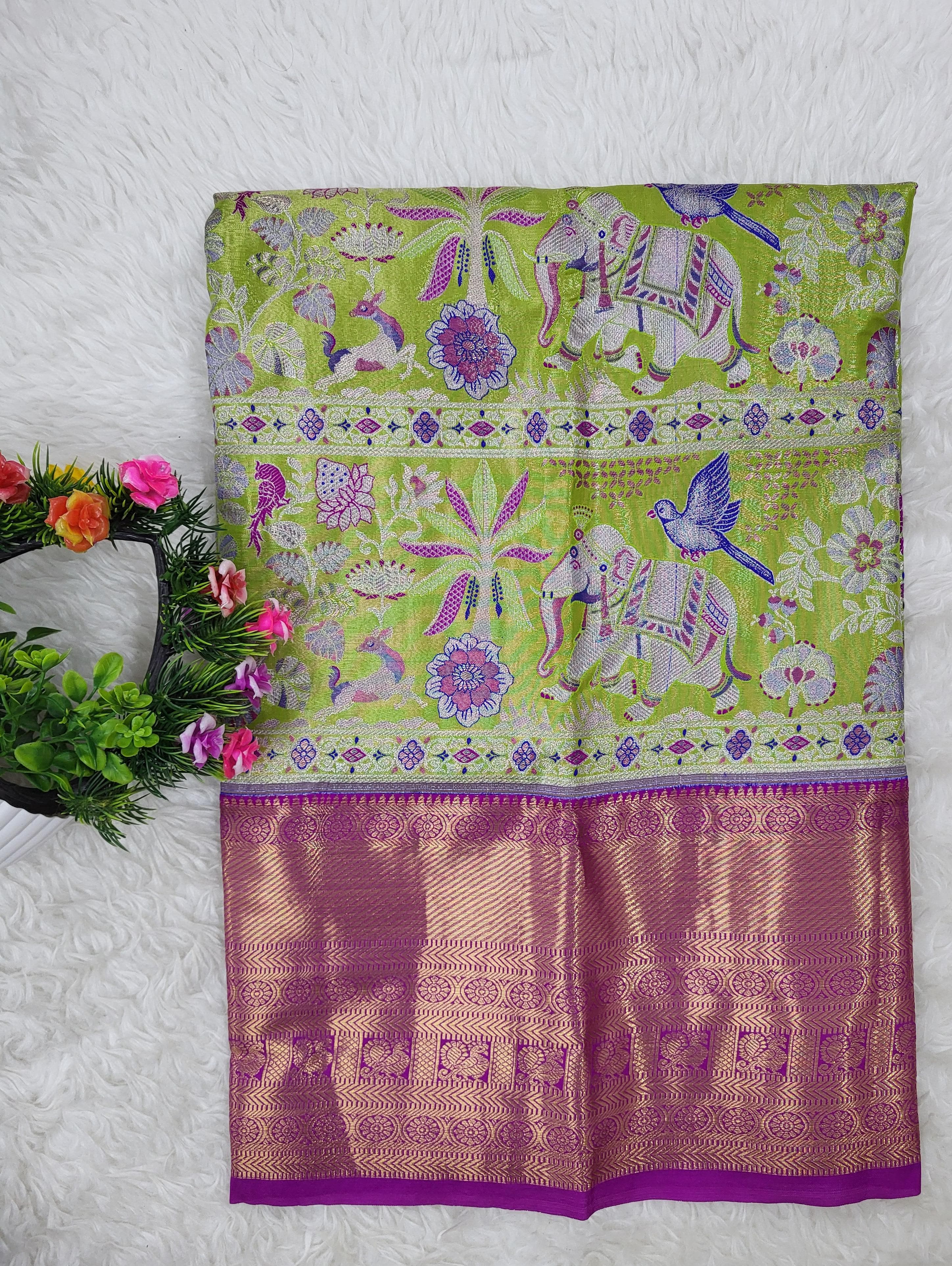 (2–5 Years) Lehenga -  Unstitched (Blouse + Material)
