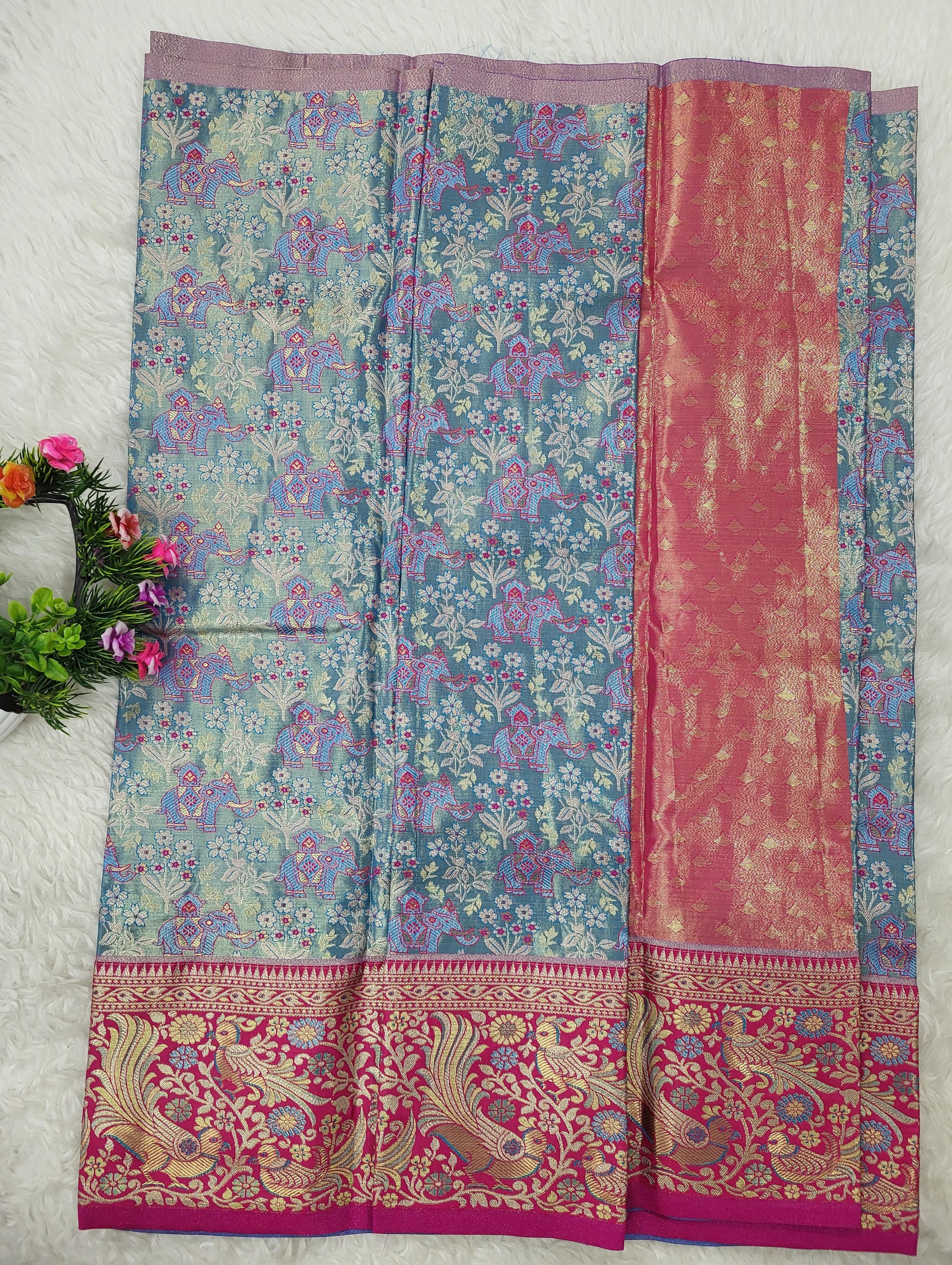 (2–5 Years) Lehenga -  Unstitched (Blouse + Material)