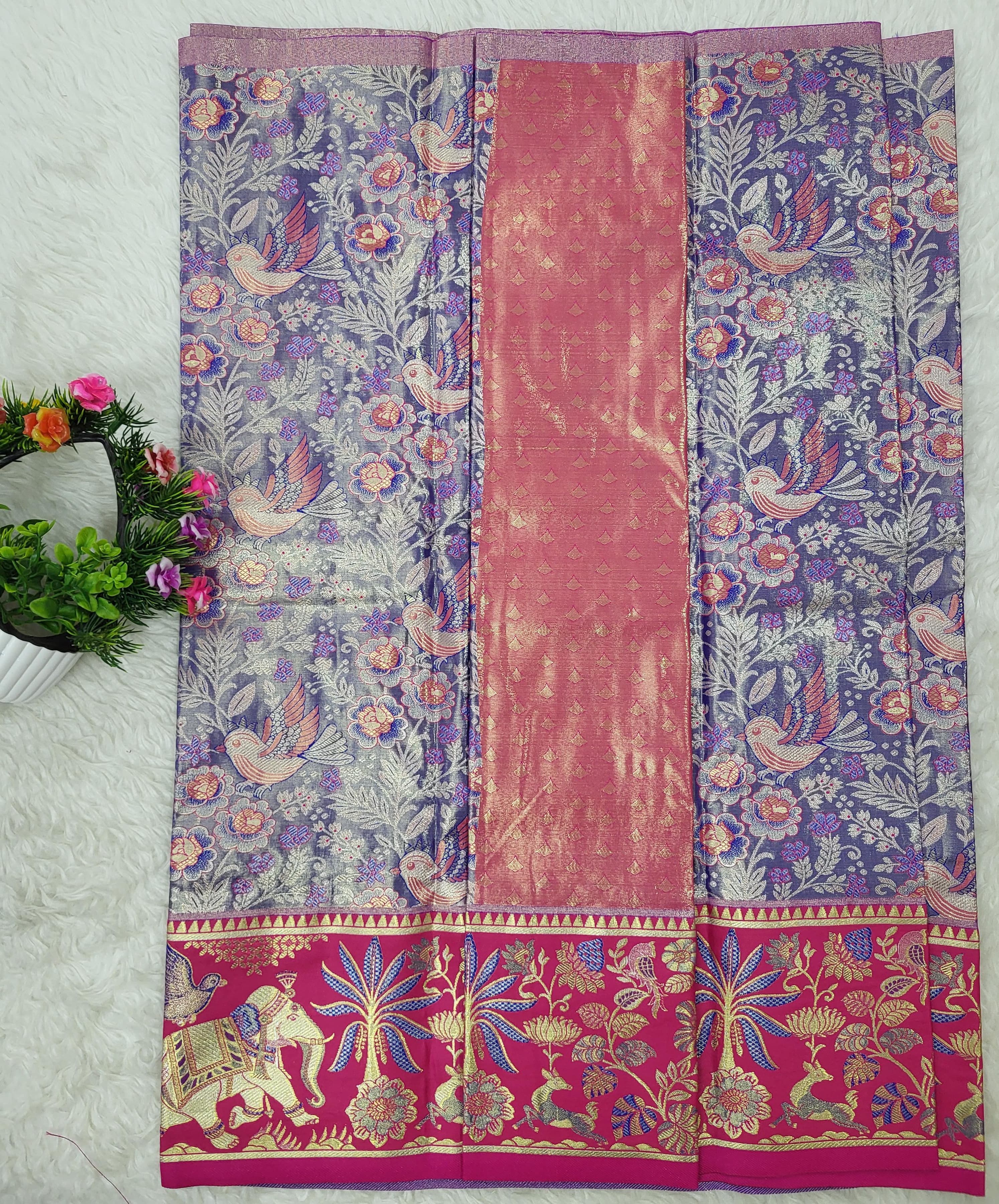 (2–5 Years) Lehenga -  Unstitched (Blouse + Material)