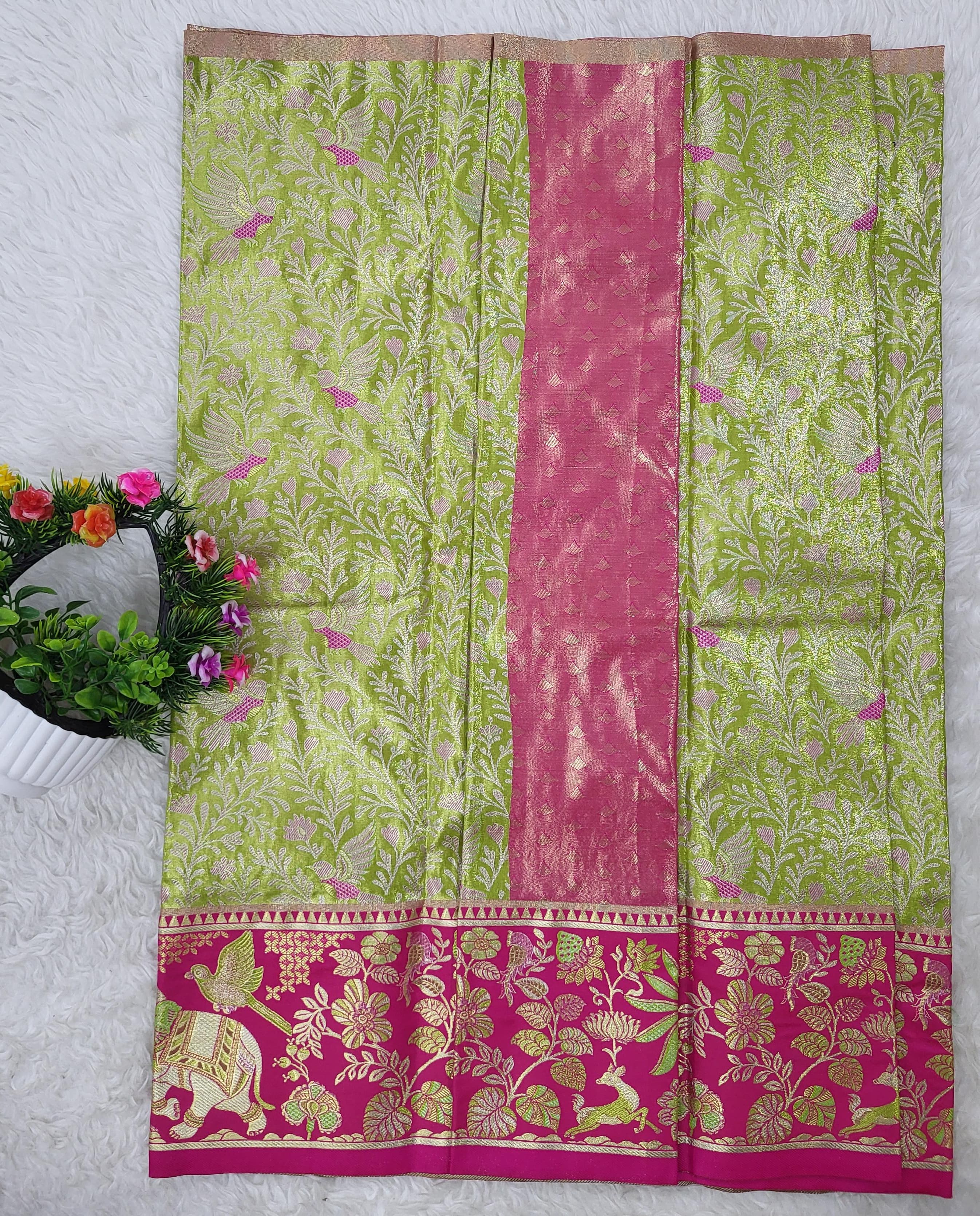 (2–5 Years) Lehenga -  Unstitched (Blouse + Material)