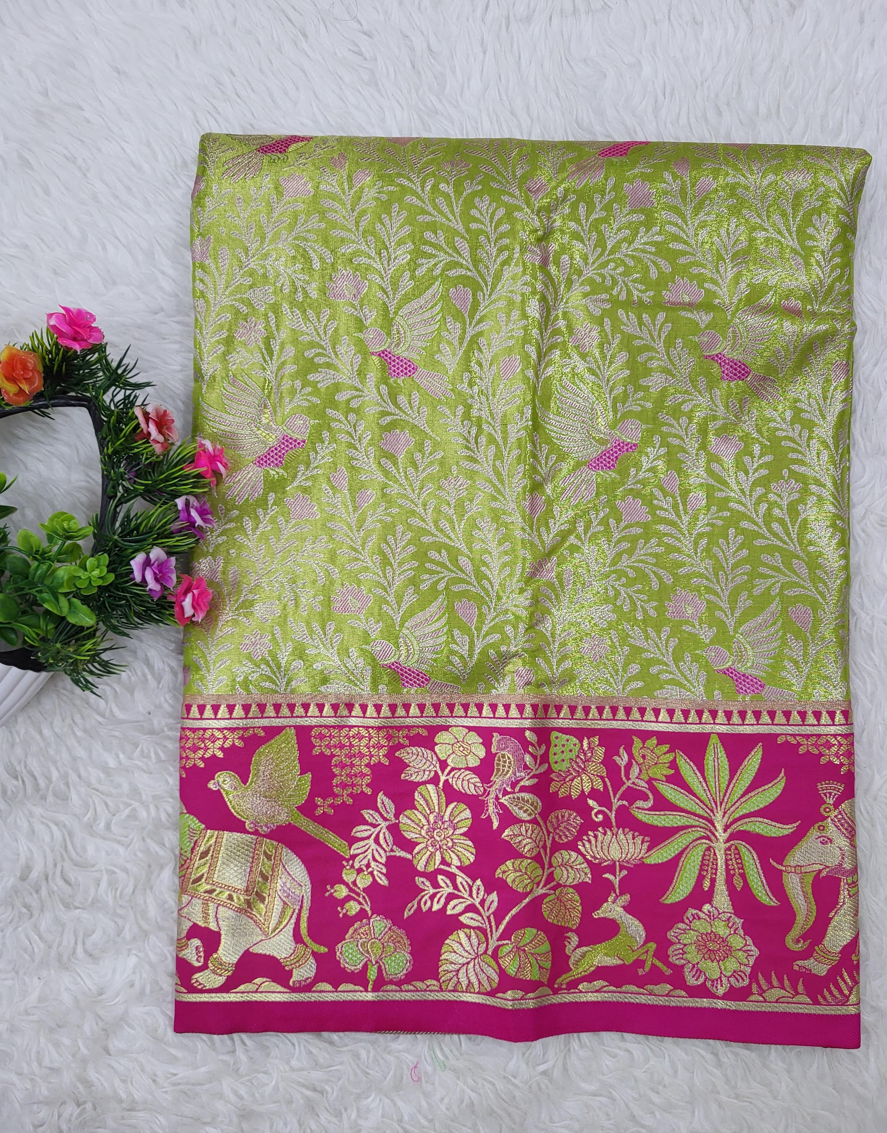 (2–5 Years) Lehenga -  Unstitched (Blouse + Material)