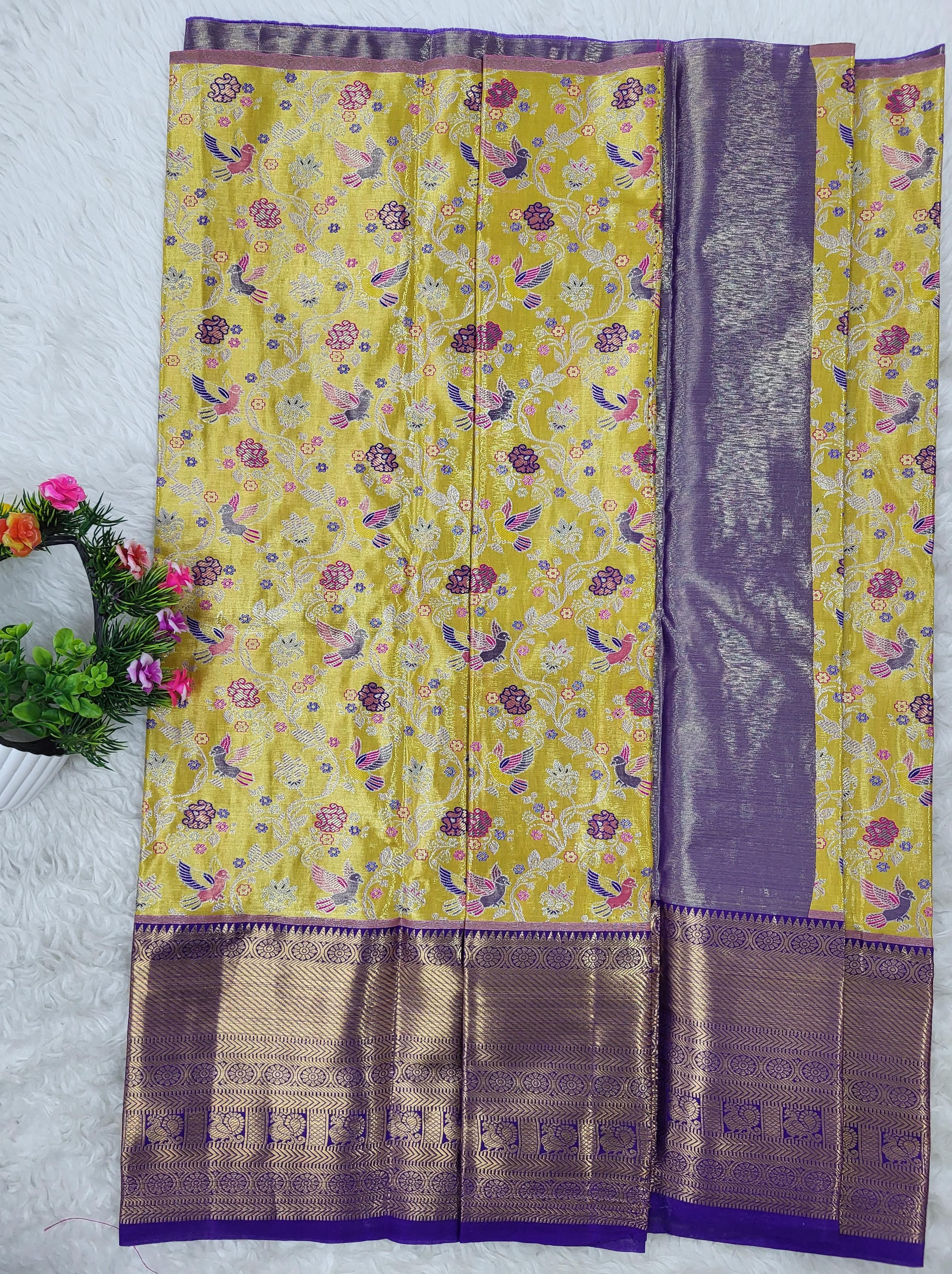 (2–5 Years) Lehenga -  Unstitched (Blouse + Material)