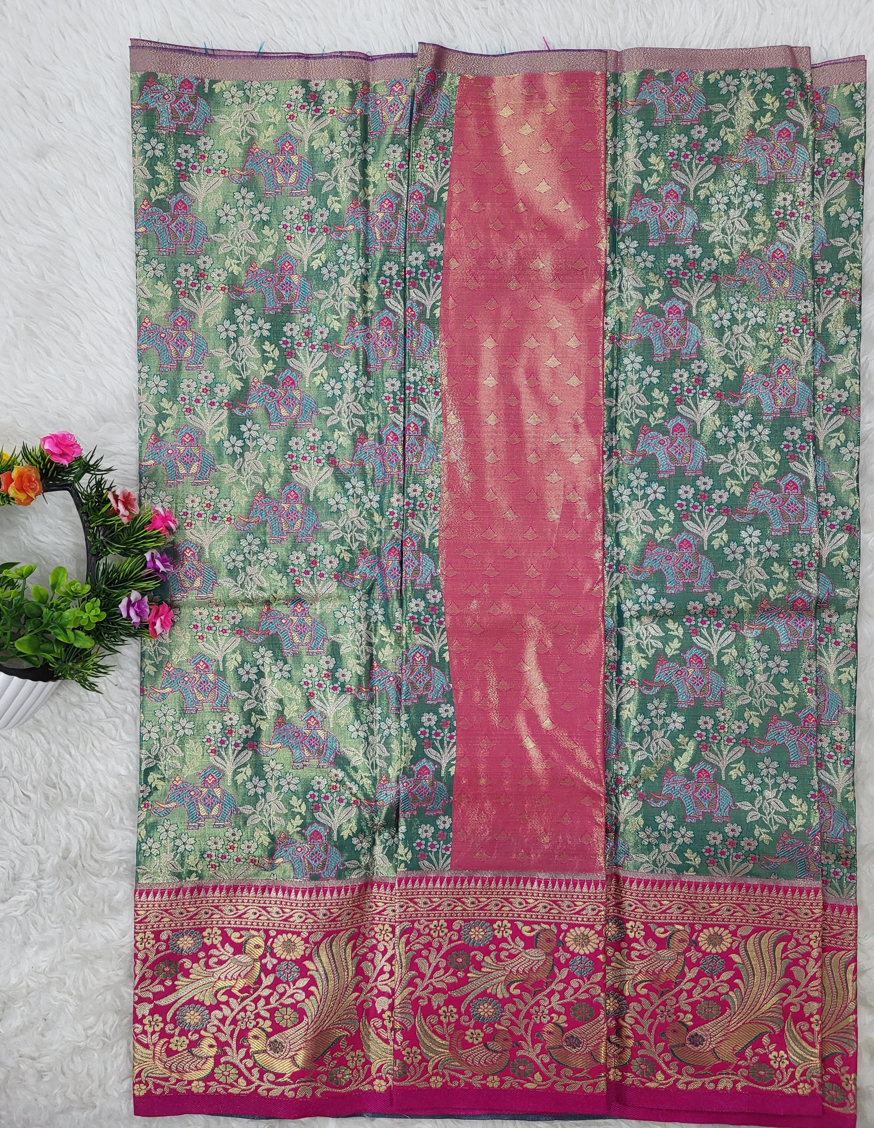 (2–5 Years) Lehenga -  Unstitched (Blouse + Material)