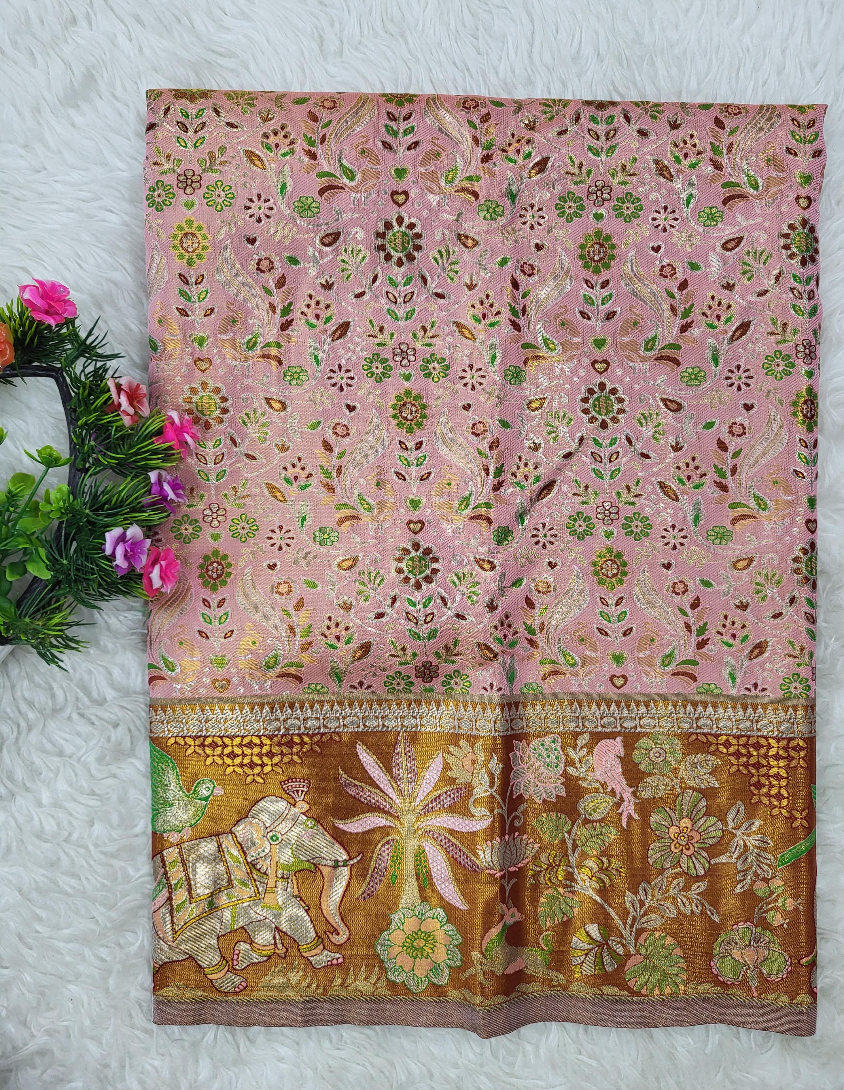 (2–5 Years) Lehenga -  Unstitched (Blouse + Material)
